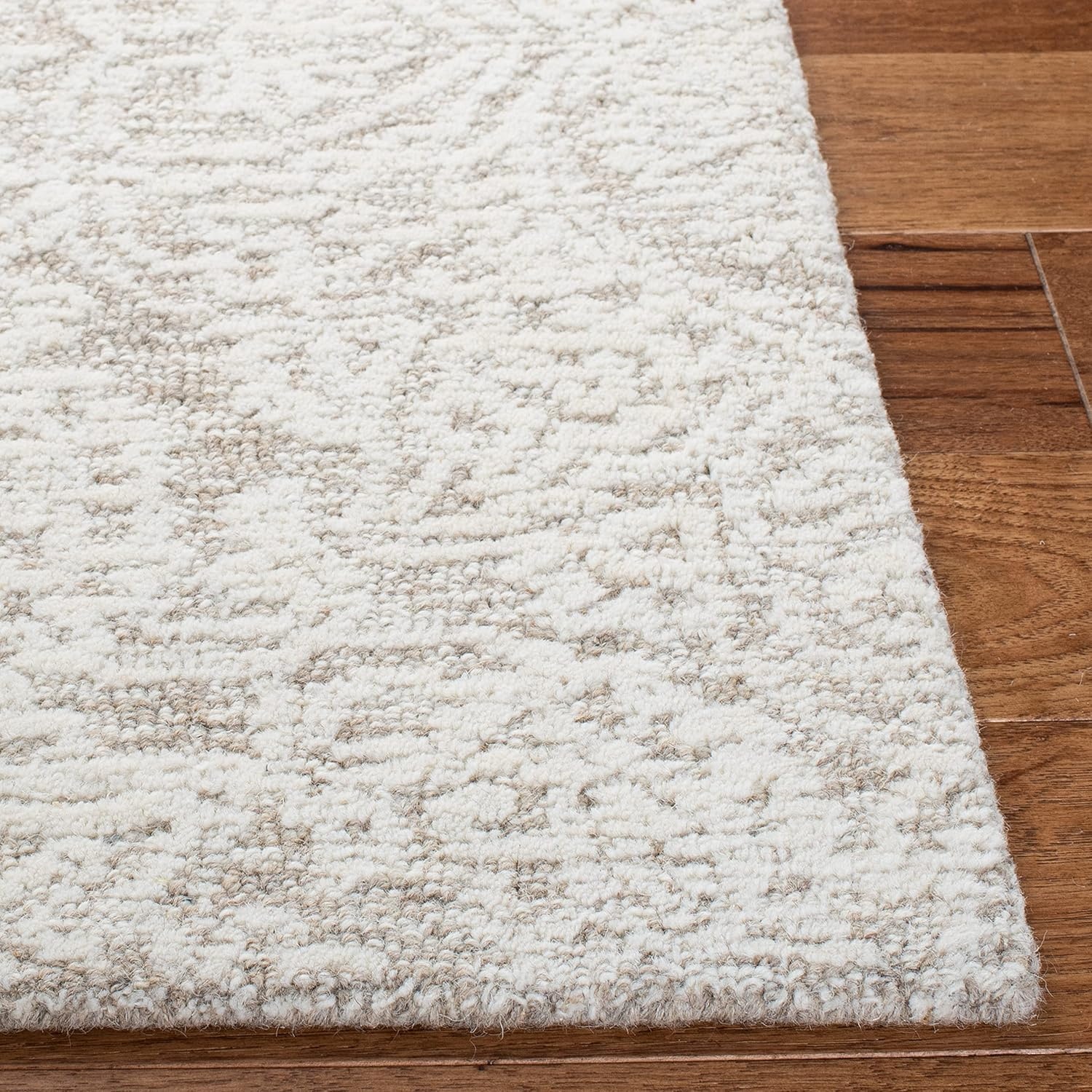image:imageSAFAVIEH Area Rug 8x10 Metro Collection Large Natural amp Ivory Handmade Wool Ideal for Living Room Bedroom Dining Space MET998ANaturalIvory