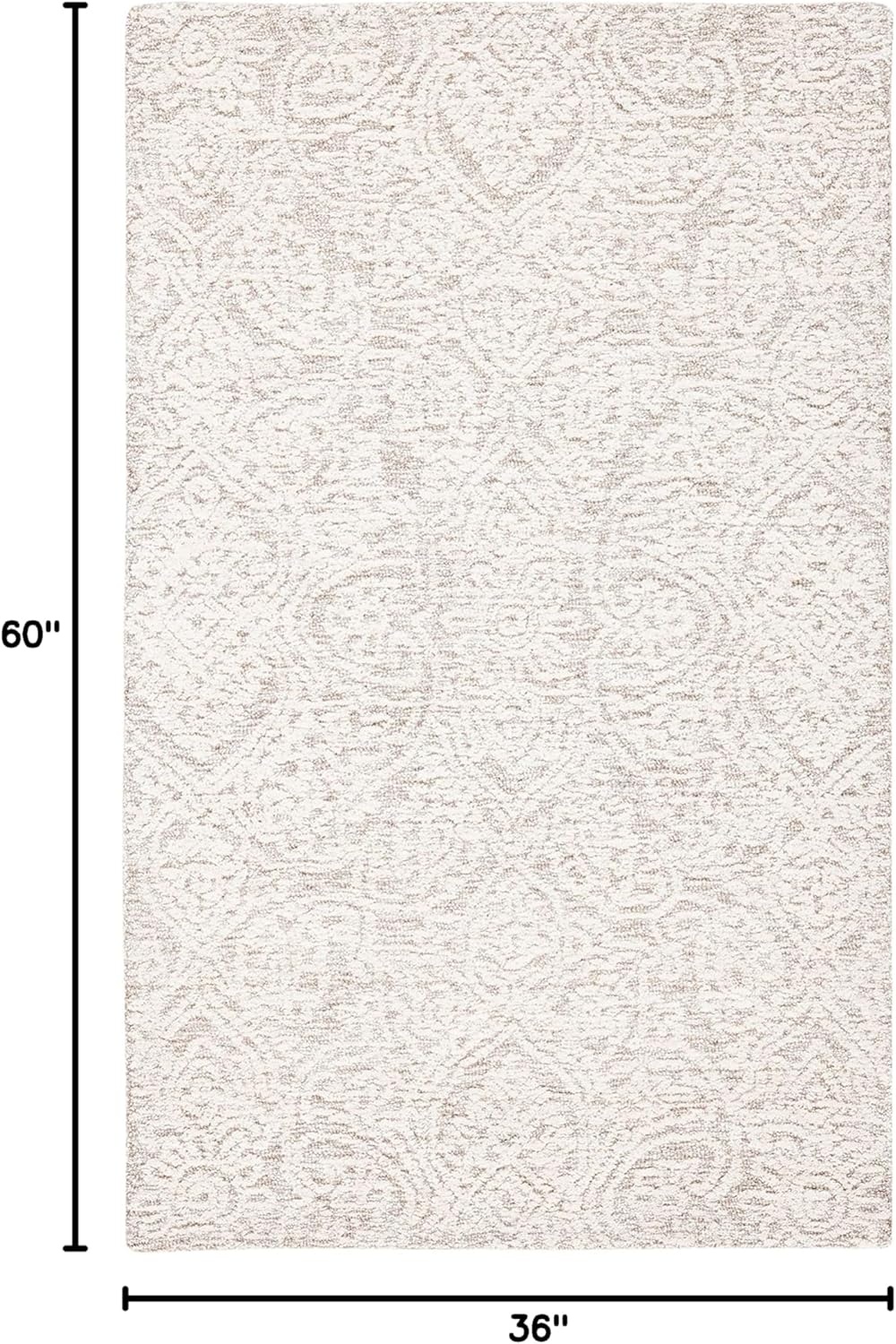 image:imageSAFAVIEH Area Rug 8x10 Metro Collection Large Natural amp Ivory Handmade Wool Ideal for Living Room Bedroom Dining Space MET998ANaturalIvory