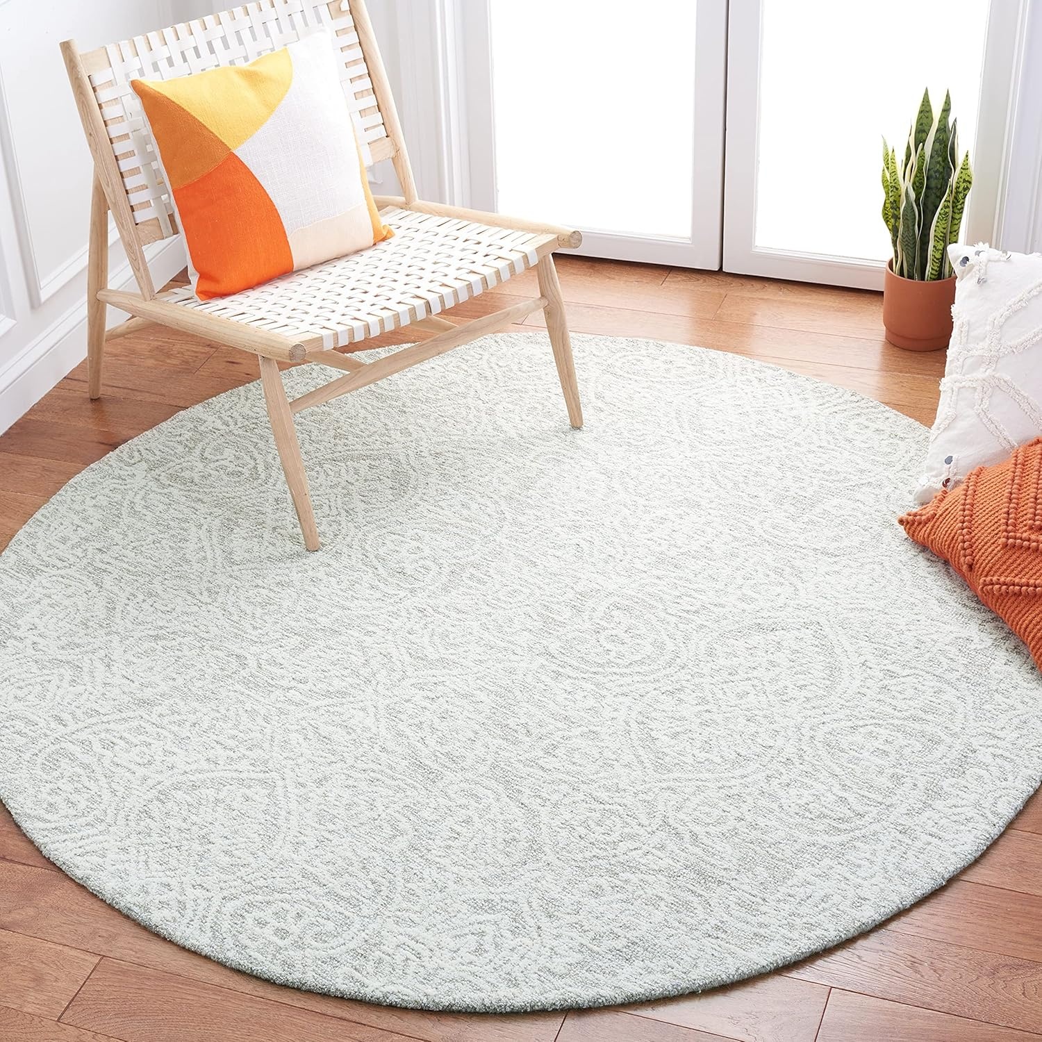 image:imageSAFAVIEH Area Rug 8x10 Metro Collection Large Natural amp Ivory Handmade Wool Ideal for Living Room Bedroom Dining Space MET998ANaturalIvory