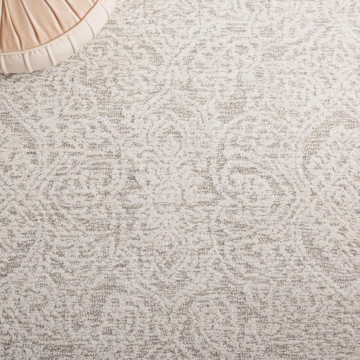 image:imageSAFAVIEH Area Rug 8x10 Metro Collection Large Natural amp Ivory Handmade Wool Ideal for Living Room Bedroom Dining Space MET998ANaturalIvory