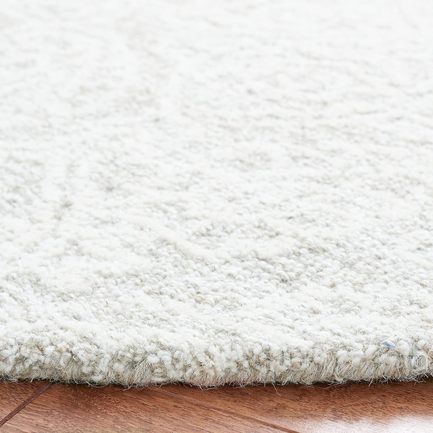 image:imageSAFAVIEH Area Rug 8x10 Metro Collection Large Natural amp Ivory Handmade Wool Ideal for Living Room Bedroom Dining Space MET998ANaturalIvory