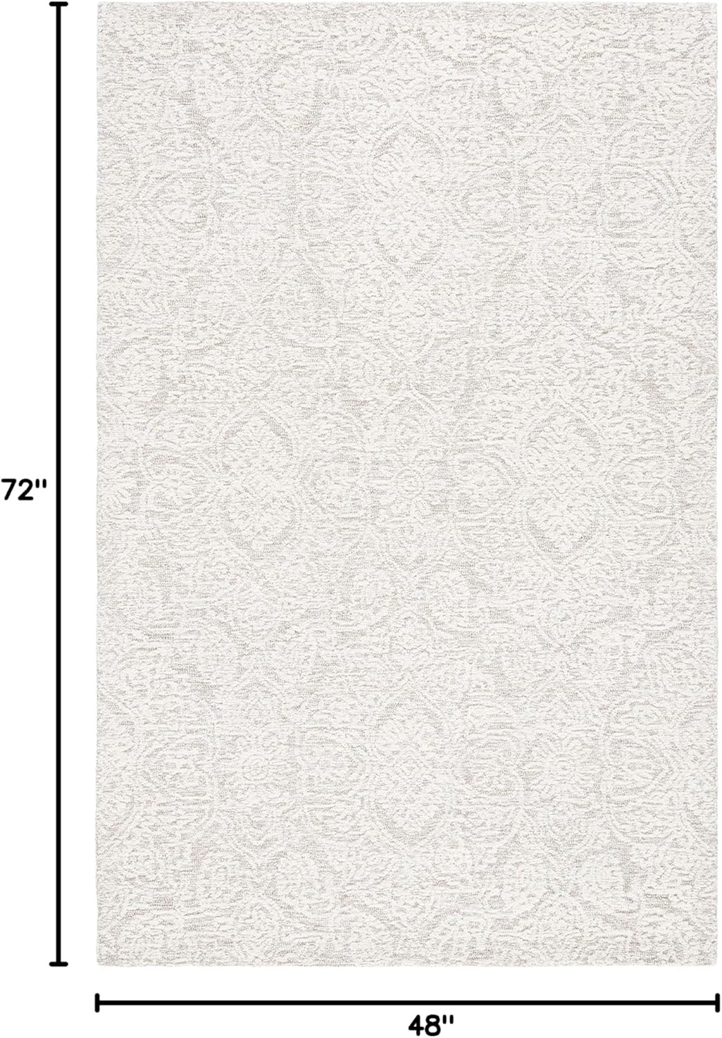 image:imageSAFAVIEH Area Rug 8x10 Metro Collection Large Natural amp Ivory Handmade Wool Ideal for Living Room Bedroom Dining Space MET998ANaturalIvory
