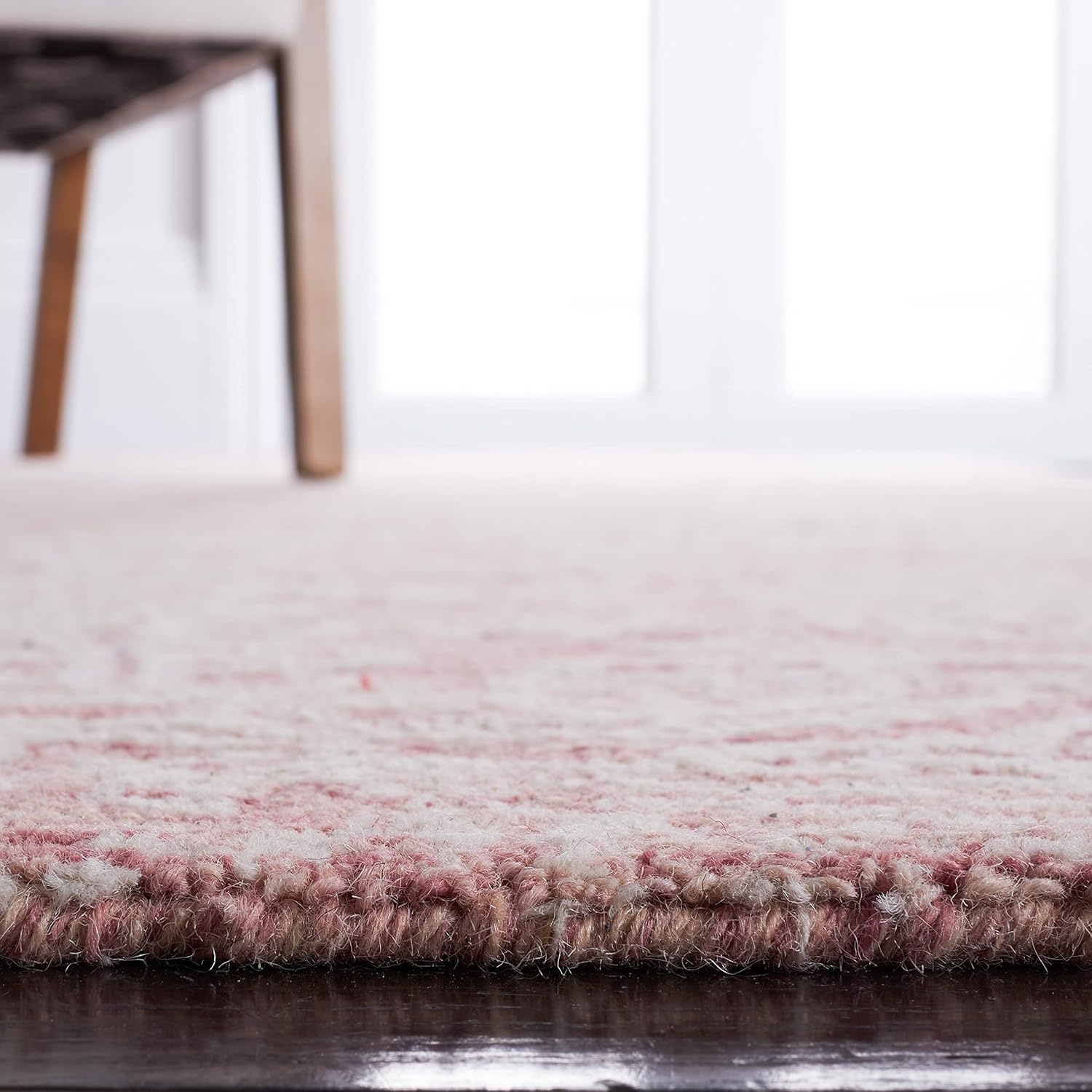 image:imageSAFAVIEH Area Rug 8x10 Metro Collection Large Natural amp Ivory Handmade Wool Ideal for Living Room Bedroom Dining Space MET998APinkIvory