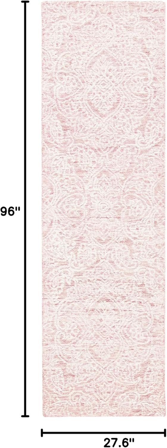 image:imageSAFAVIEH Area Rug 8x10 Metro Collection Large Natural amp Ivory Handmade Wool Ideal for Living Room Bedroom Dining Space MET998APinkIvory