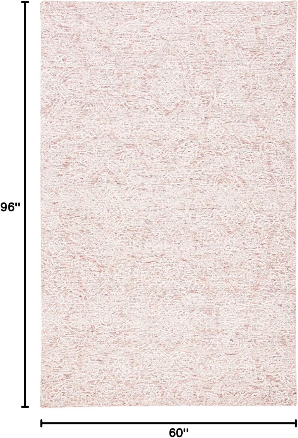 image:imageSAFAVIEH Area Rug 8x10 Metro Collection Large Natural amp Ivory Handmade Wool Ideal for Living Room Bedroom Dining Space MET998APinkIvory