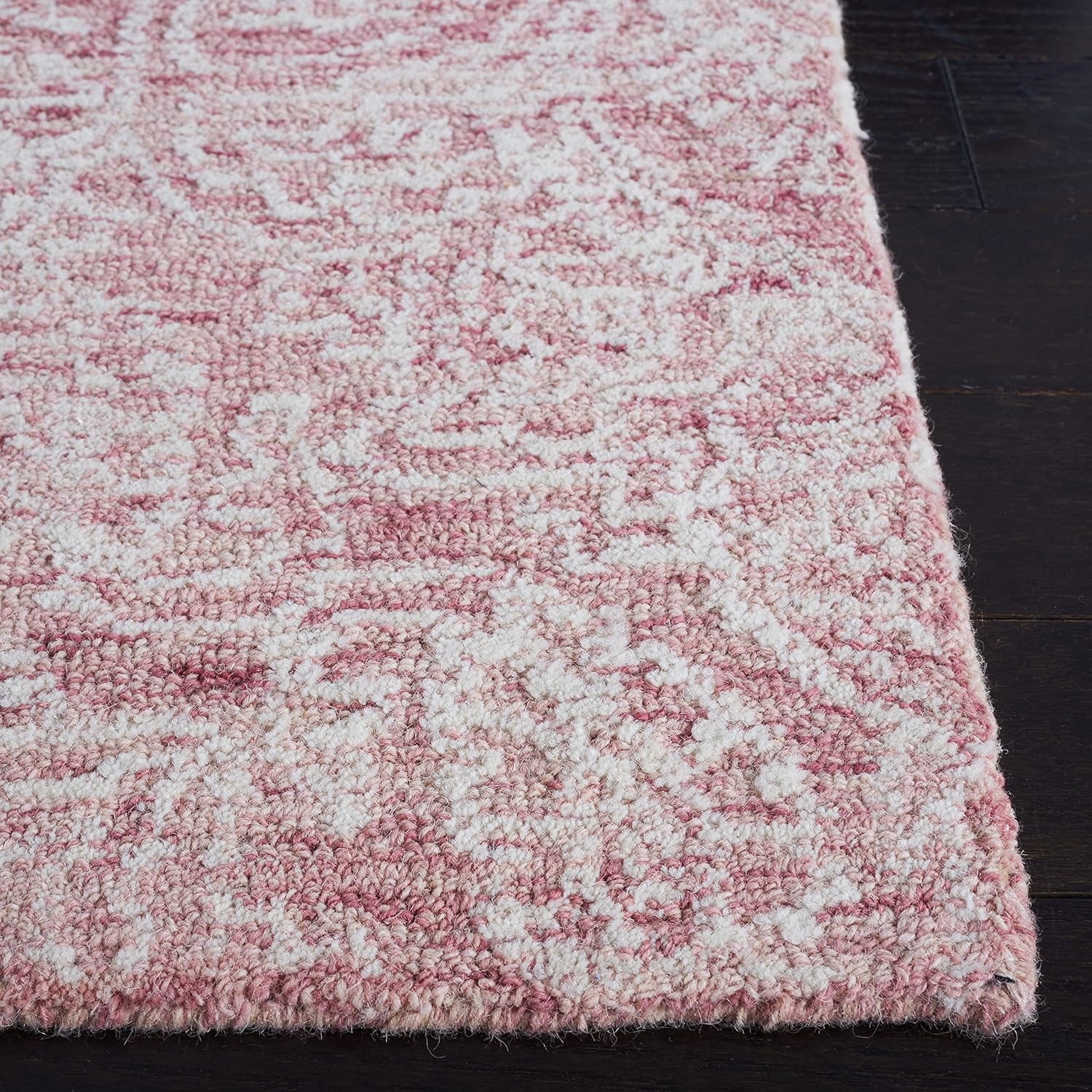 image:imageSAFAVIEH Area Rug 8x10 Metro Collection Large Natural amp Ivory Handmade Wool Ideal for Living Room Bedroom Dining Space MET998APinkIvory