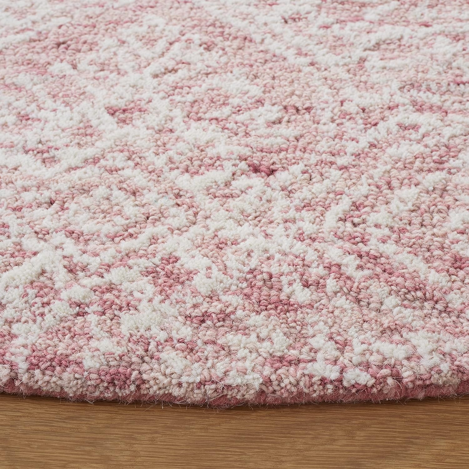 image:imageSAFAVIEH Area Rug 8x10 Metro Collection Large Natural amp Ivory Handmade Wool Ideal for Living Room Bedroom Dining Space MET998APinkIvory