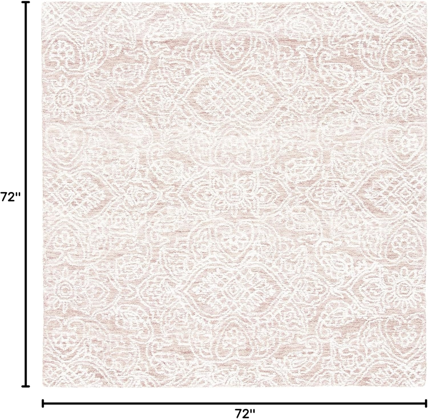 image:imageSAFAVIEH Area Rug 8x10 Metro Collection Large Natural amp Ivory Handmade Wool Ideal for Living Room Bedroom Dining Space MET998APinkIvory
