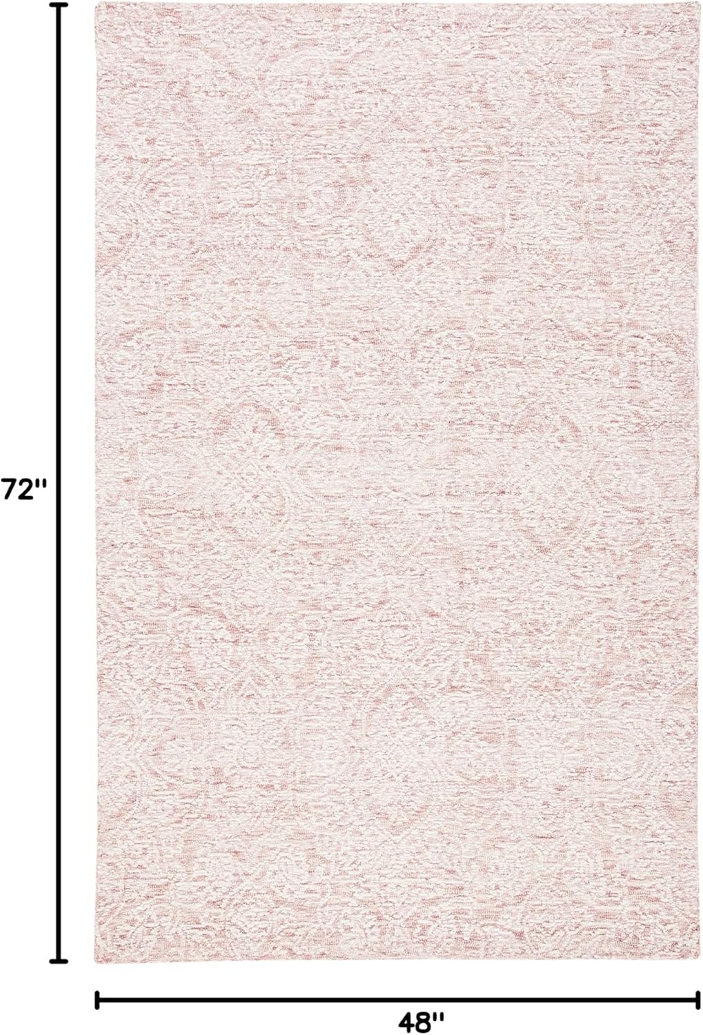 image:imageSAFAVIEH Area Rug 8x10 Metro Collection Large Natural amp Ivory Handmade Wool Ideal for Living Room Bedroom Dining Space MET998APinkIvory