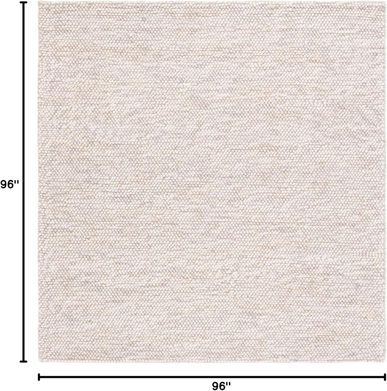 image:imageSAFAVIEH Area Rug 8x10 Natura Collection Large Grey amp Ivory Handmade Wool Ideal for Living Room Bedroom Dining Space NAT182FBeigeIvory