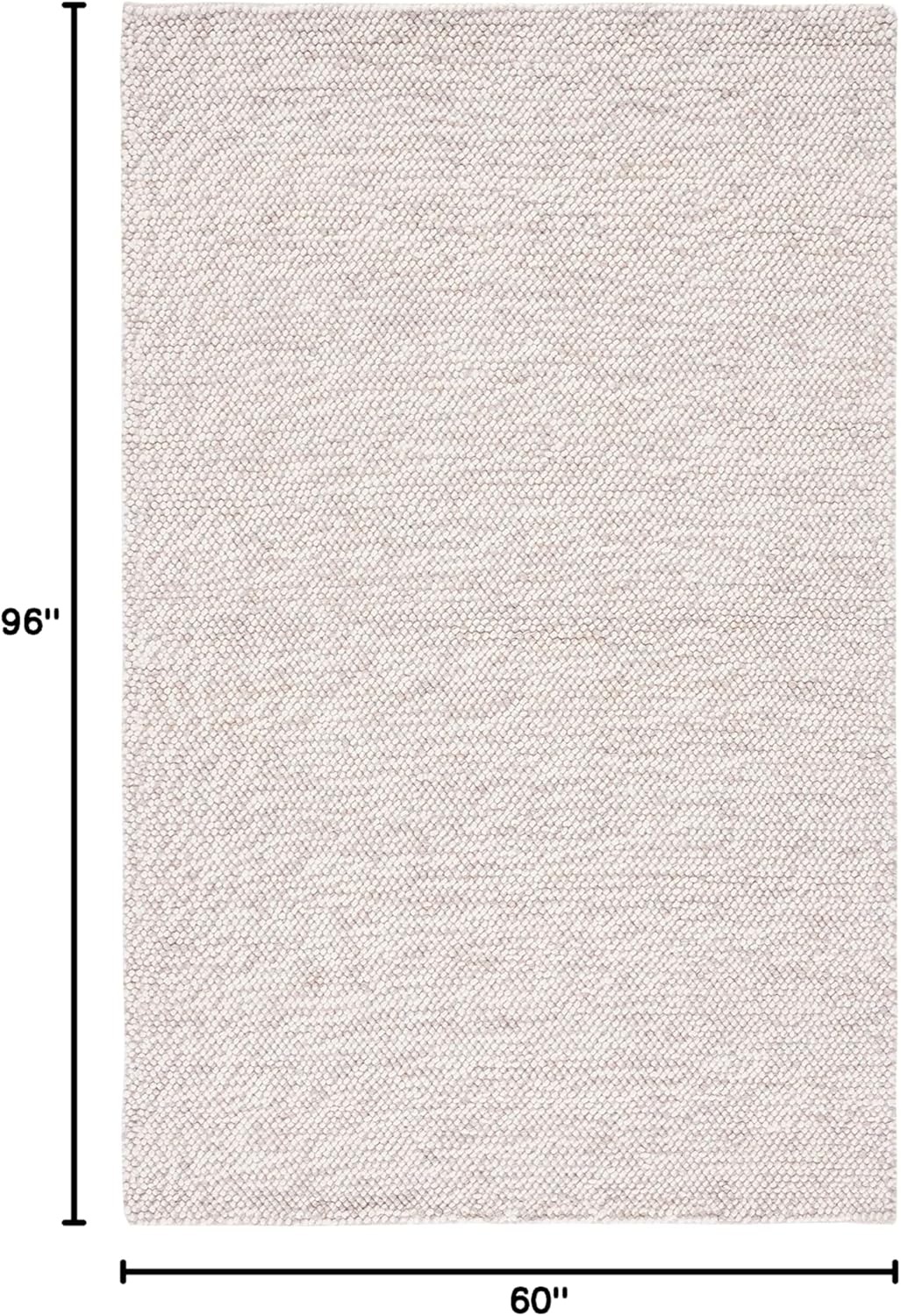 image:imageSAFAVIEH Area Rug 8x10 Natura Collection Large Grey amp Ivory Handmade Wool Ideal for Living Room Bedroom Dining Space NAT182FBeigeIvory