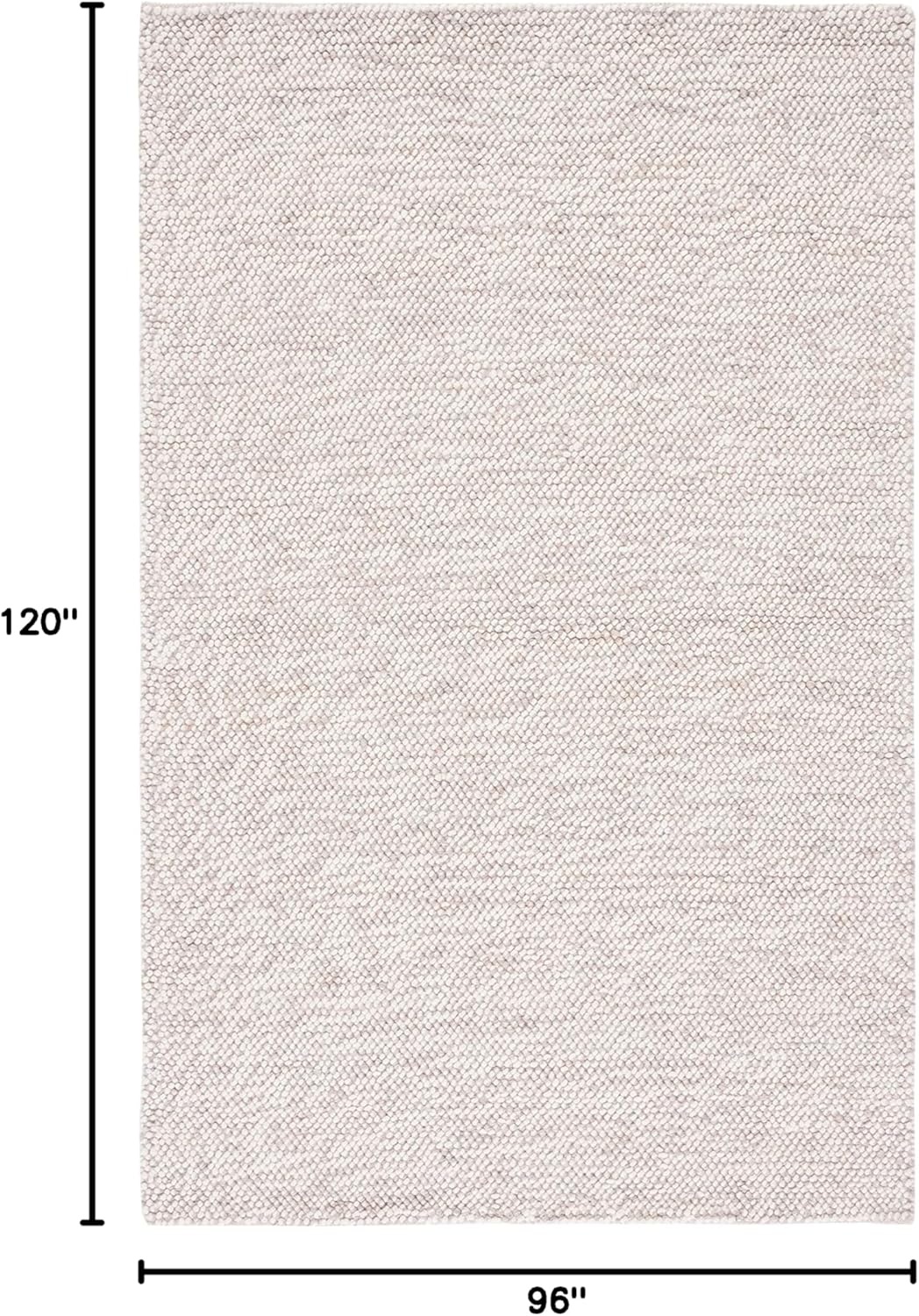 image:imageSAFAVIEH Area Rug 8x10 Natura Collection Large Grey amp Ivory Handmade Wool Ideal for Living Room Bedroom Dining Space NAT182FBeigeIvory