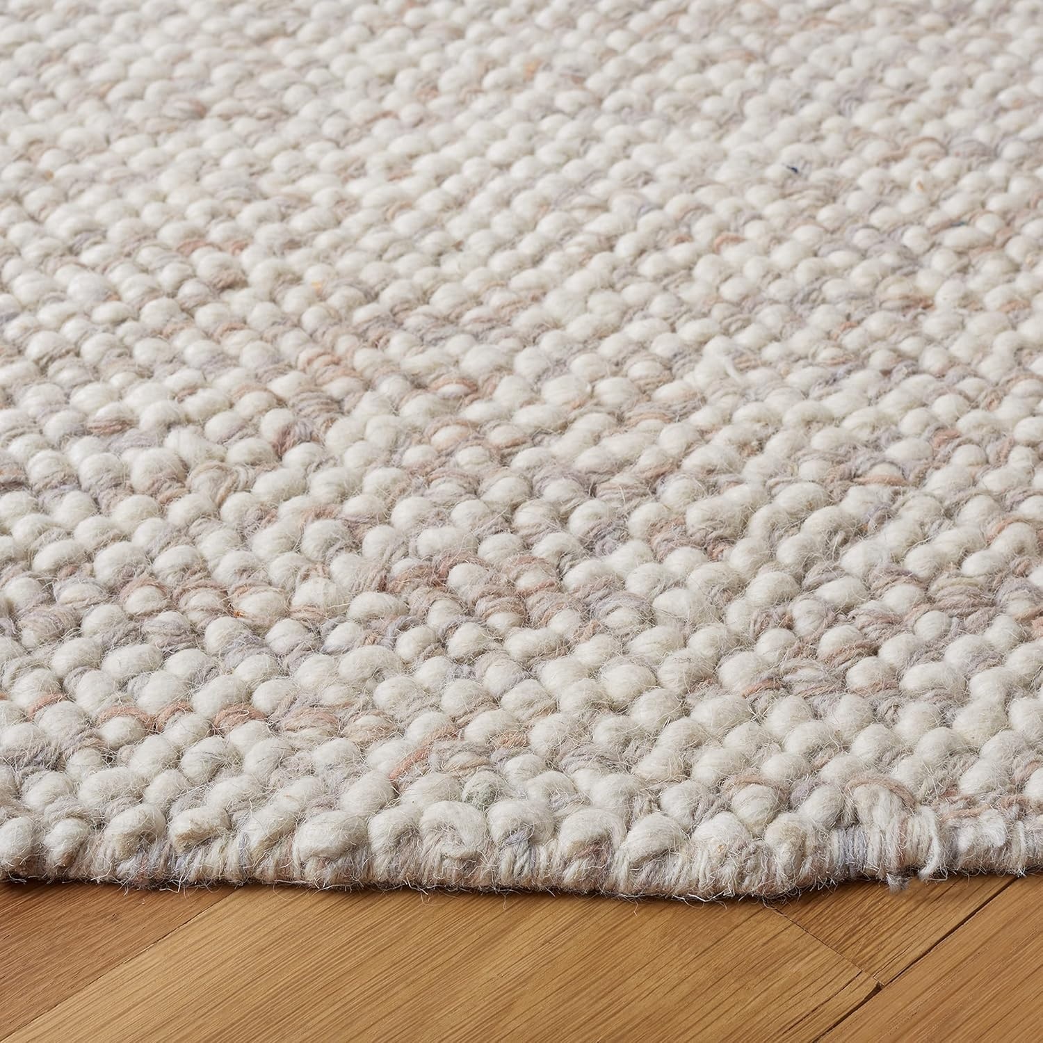 image:imageSAFAVIEH Area Rug 8x10 Natura Collection Large Grey amp Ivory Handmade Wool Ideal for Living Room Bedroom Dining Space NAT182FBeigeIvory