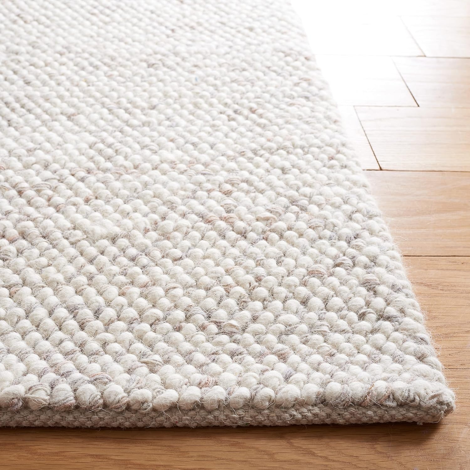 image:imageSAFAVIEH Area Rug 8x10 Natura Collection Large Grey amp Ivory Handmade Wool Ideal for Living Room Bedroom Dining Space NAT182FBeigeIvory