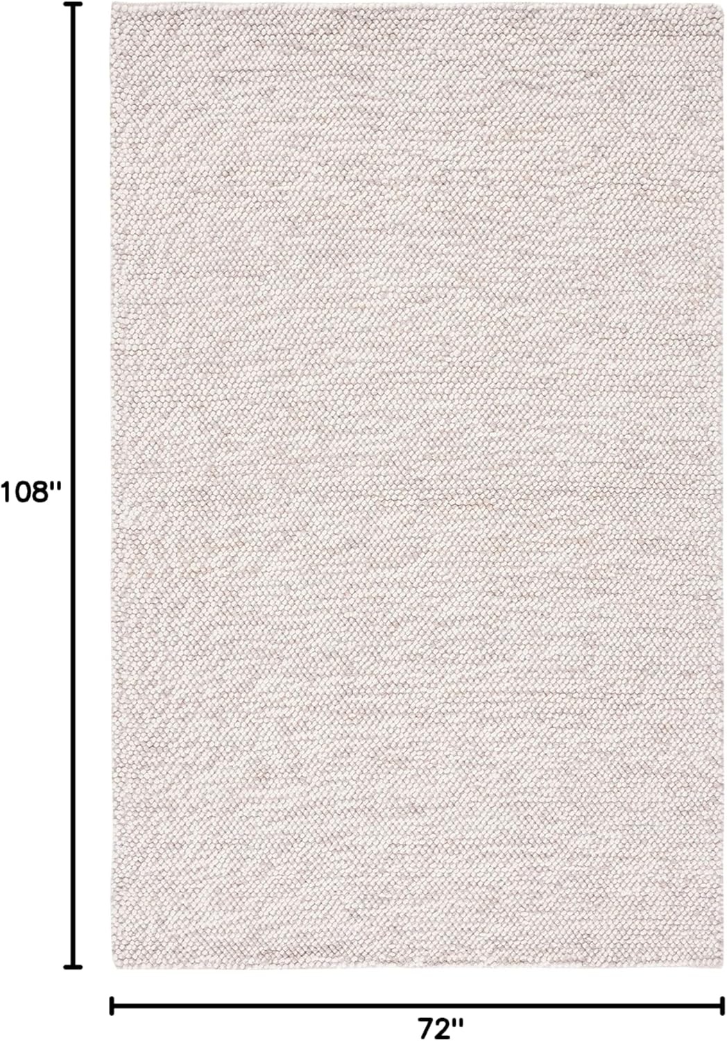image:imageSAFAVIEH Area Rug 8x10 Natura Collection Large Grey amp Ivory Handmade Wool Ideal for Living Room Bedroom Dining Space NAT182FBeigeIvory