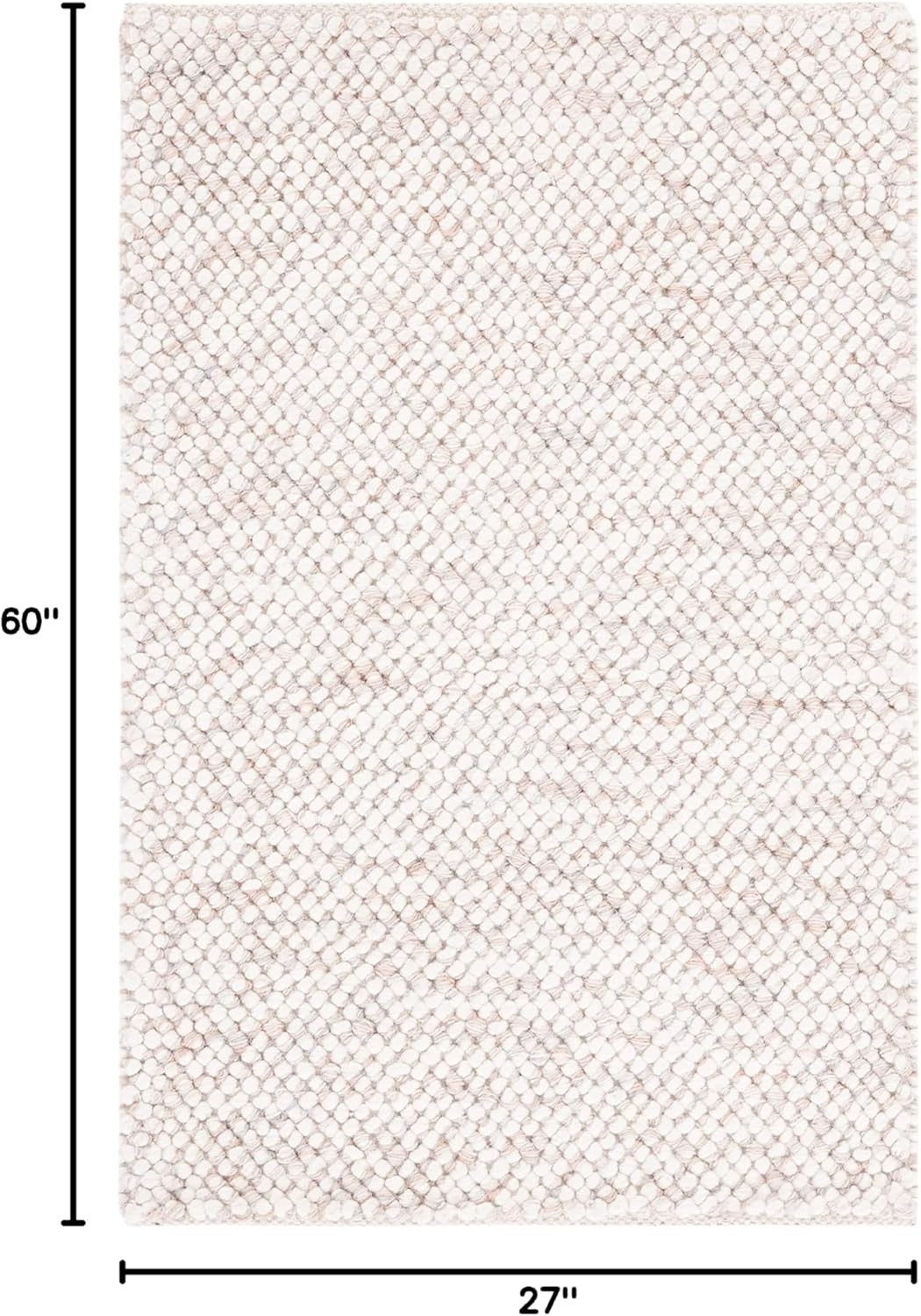 image:imageSAFAVIEH Area Rug 8x10 Natura Collection Large Grey amp Ivory Handmade Wool Ideal for Living Room Bedroom Dining Space NAT182FBeigeIvory