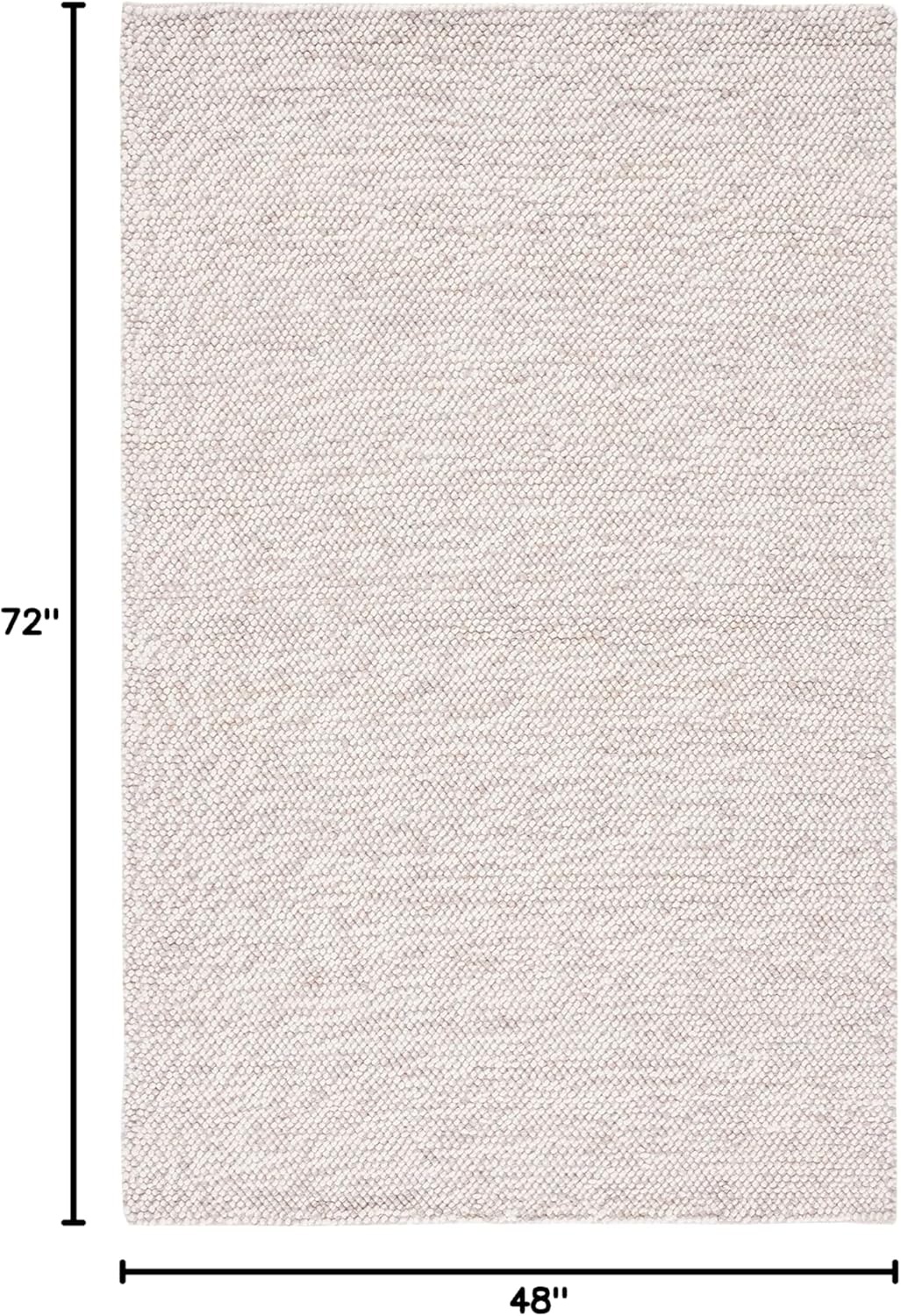 image:imageSAFAVIEH Area Rug 8x10 Natura Collection Large Grey amp Ivory Handmade Wool Ideal for Living Room Bedroom Dining Space NAT182FBeigeIvory