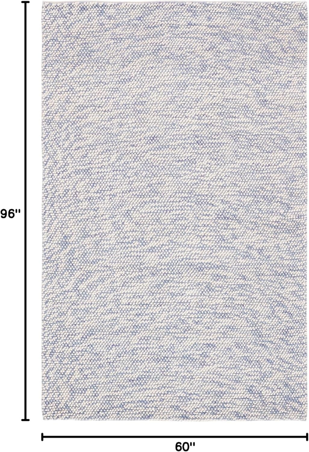 image:imageSAFAVIEH Area Rug 8x10 Natura Collection Large Grey amp Ivory Handmade Wool Ideal for Living Room Bedroom Dining Space NAT182FBlueIvory