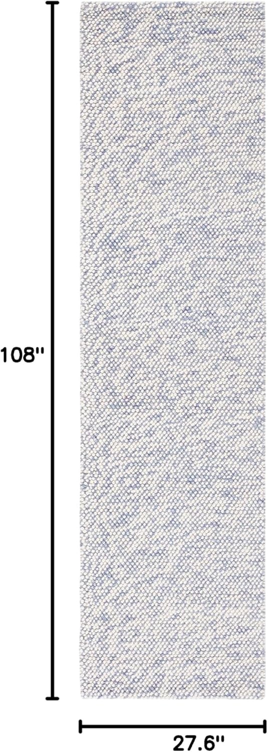 image:imageSAFAVIEH Area Rug 8x10 Natura Collection Large Grey amp Ivory Handmade Wool Ideal for Living Room Bedroom Dining Space NAT182FBlueIvory