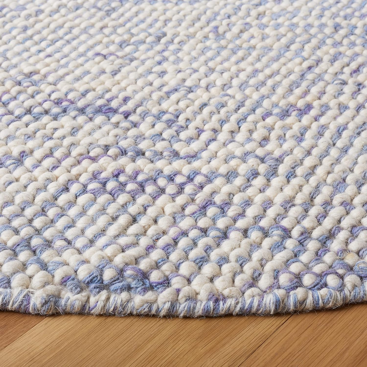 image:imageSAFAVIEH Area Rug 8x10 Natura Collection Large Grey amp Ivory Handmade Wool Ideal for Living Room Bedroom Dining Space NAT182FBlueIvory