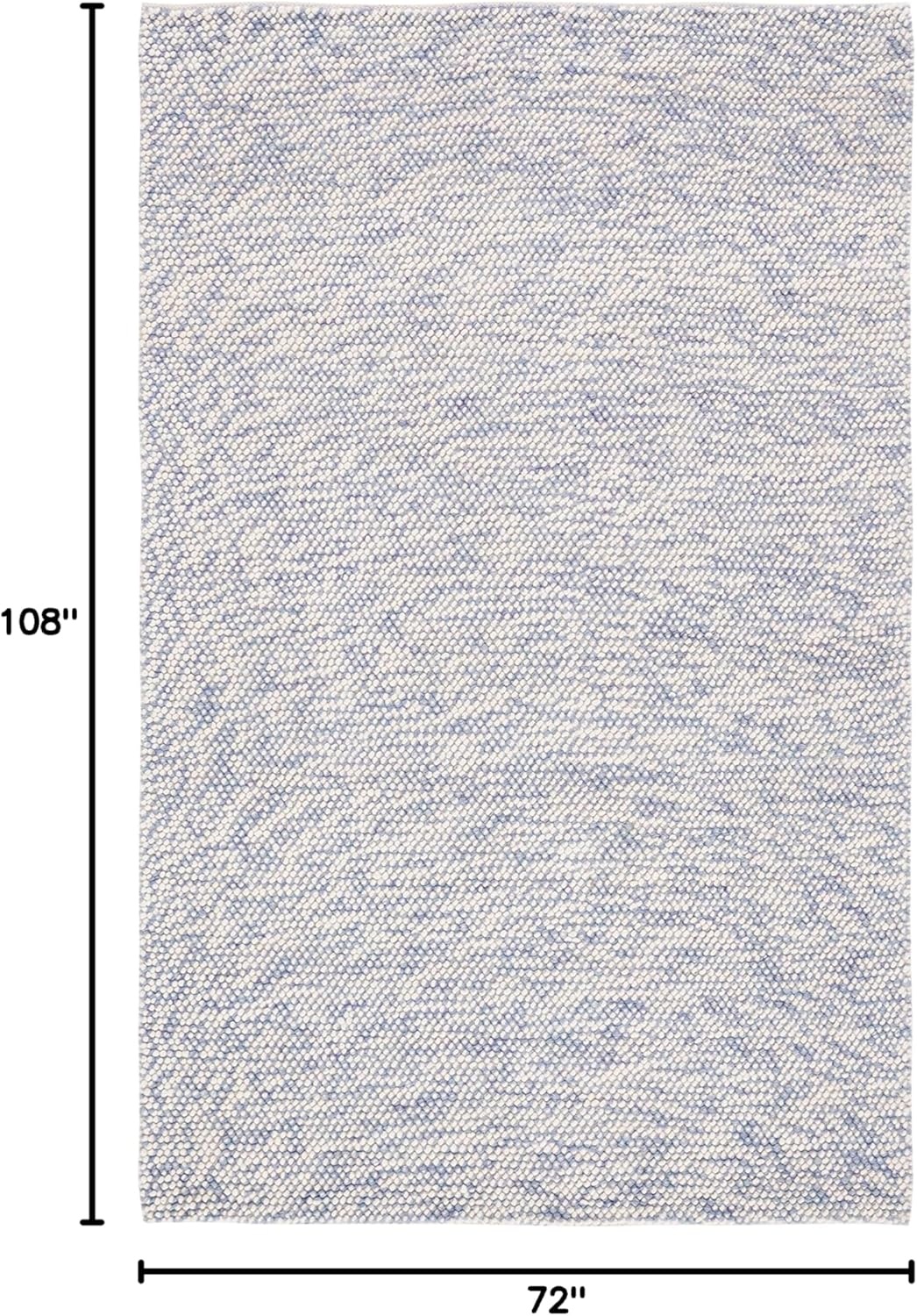 image:imageSAFAVIEH Area Rug 8x10 Natura Collection Large Grey amp Ivory Handmade Wool Ideal for Living Room Bedroom Dining Space NAT182FBlueIvory