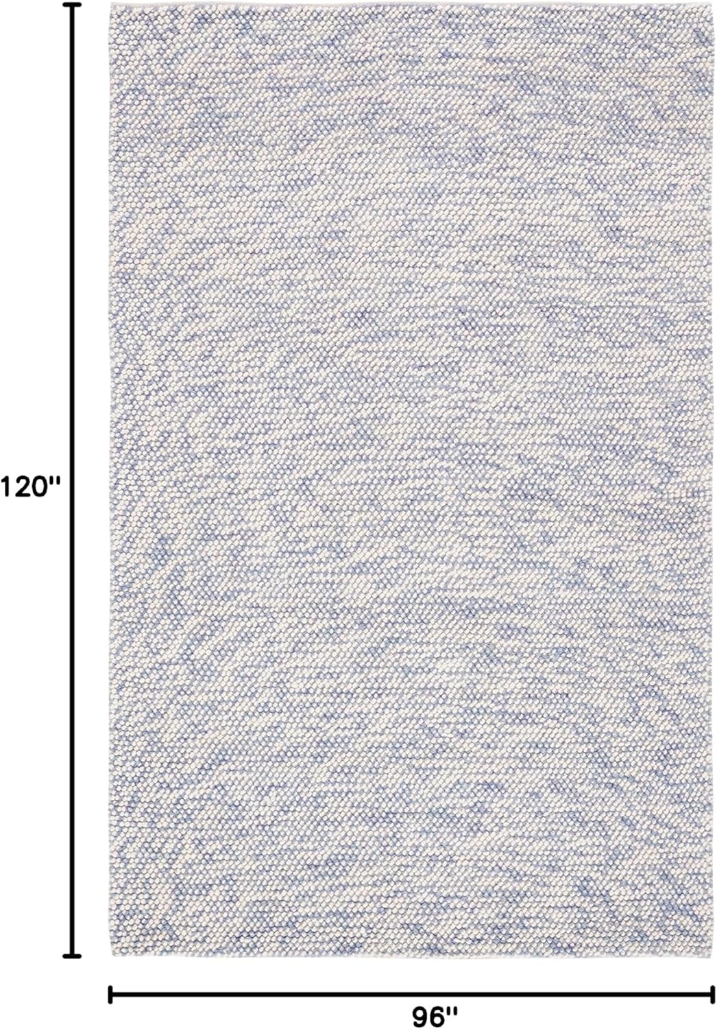 image:imageSAFAVIEH Area Rug 8x10 Natura Collection Large Grey amp Ivory Handmade Wool Ideal for Living Room Bedroom Dining Space NAT182FBlueIvory