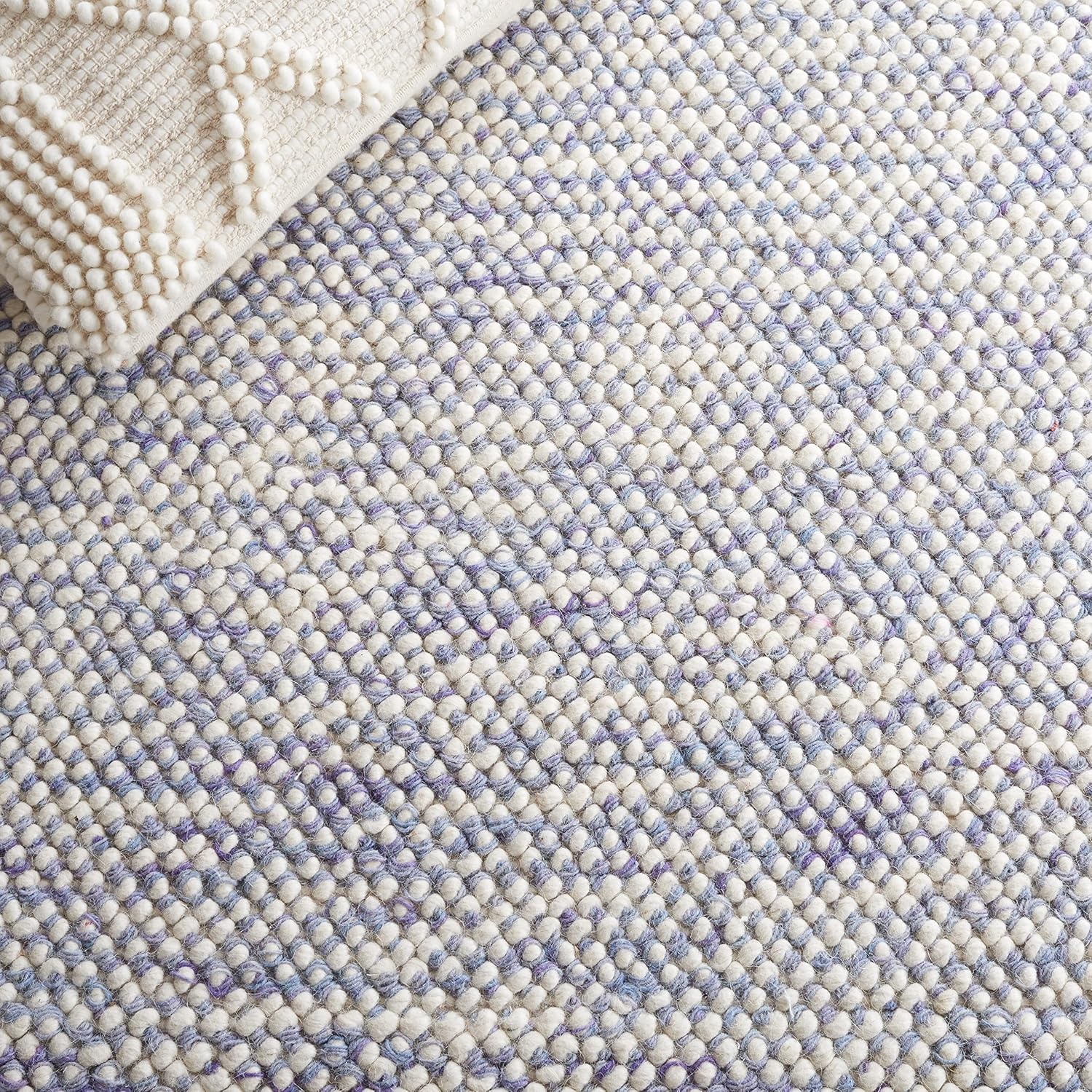 image:imageSAFAVIEH Area Rug 8x10 Natura Collection Large Grey amp Ivory Handmade Wool Ideal for Living Room Bedroom Dining Space NAT182FBlueIvory