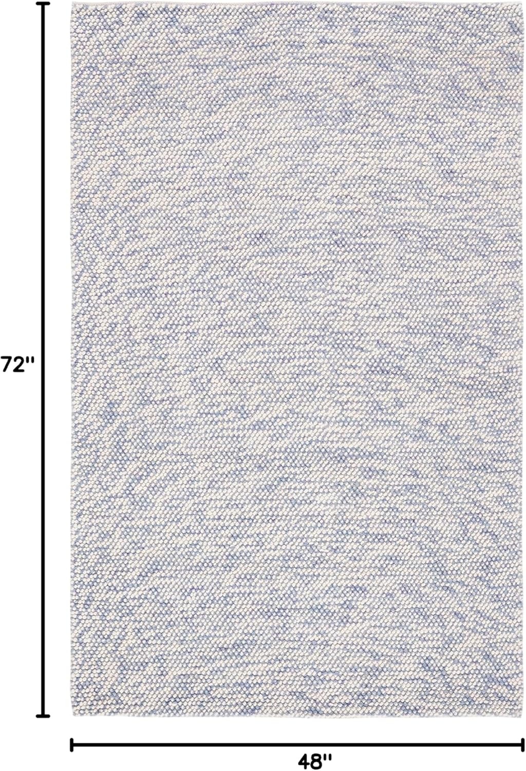 image:imageSAFAVIEH Area Rug 8x10 Natura Collection Large Grey amp Ivory Handmade Wool Ideal for Living Room Bedroom Dining Space NAT182FBlueIvory