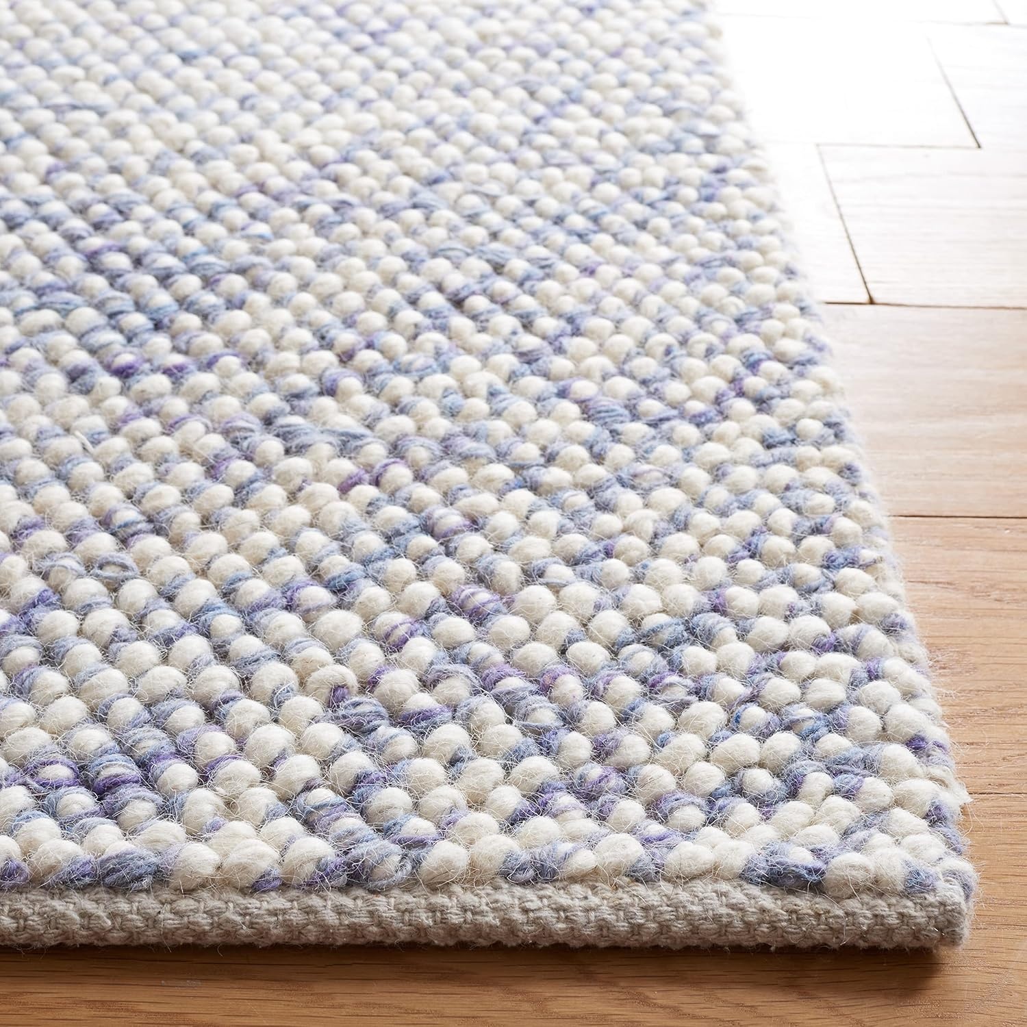 image:imageSAFAVIEH Area Rug 8x10 Natura Collection Large Grey amp Ivory Handmade Wool Ideal for Living Room Bedroom Dining Space NAT182FBlueIvory