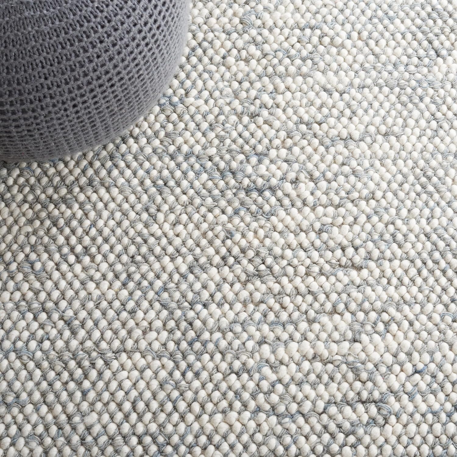 image:imageSAFAVIEH Area Rug 8x10 Natura Collection Large Grey amp Ivory Handmade Wool Ideal for Living Room Bedroom Dining Space NAT182FGreyIvory