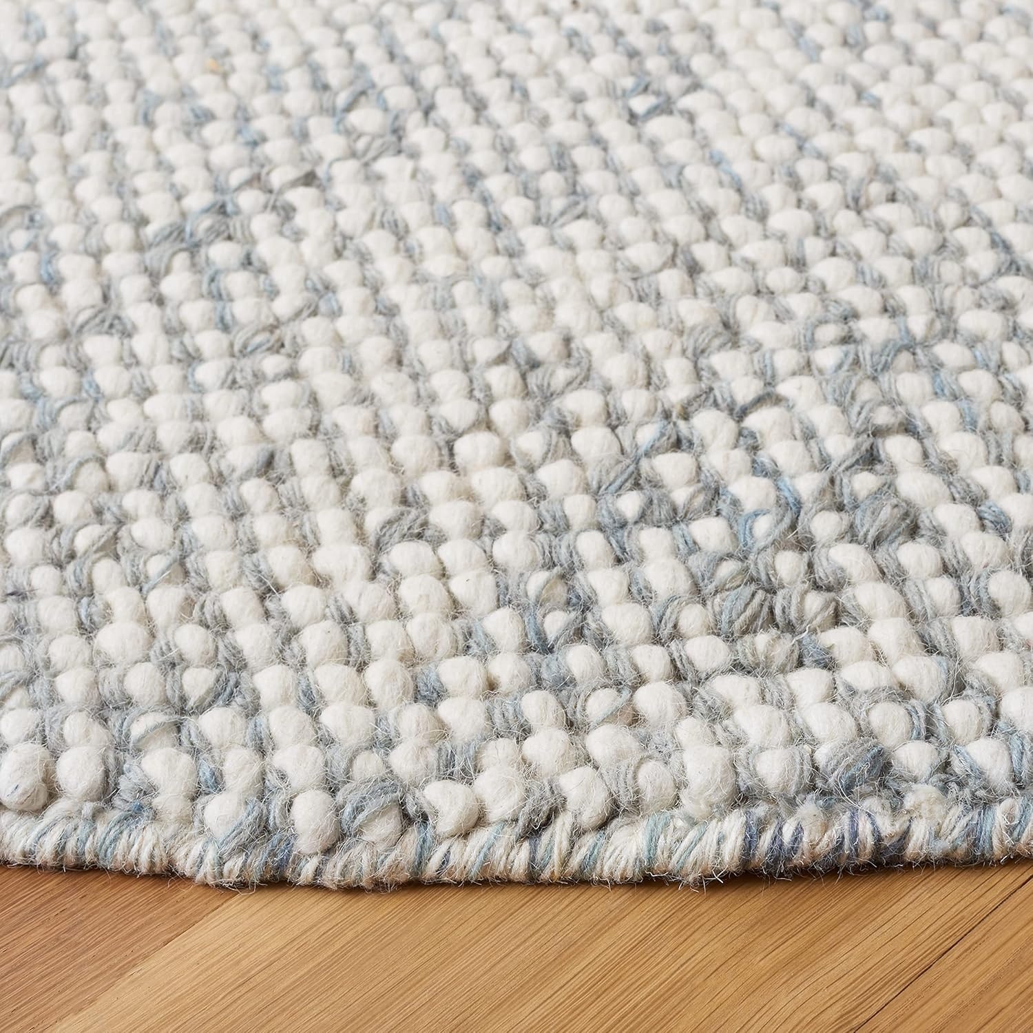 image:imageSAFAVIEH Area Rug 8x10 Natura Collection Large Grey amp Ivory Handmade Wool Ideal for Living Room Bedroom Dining Space NAT182FGreyIvory