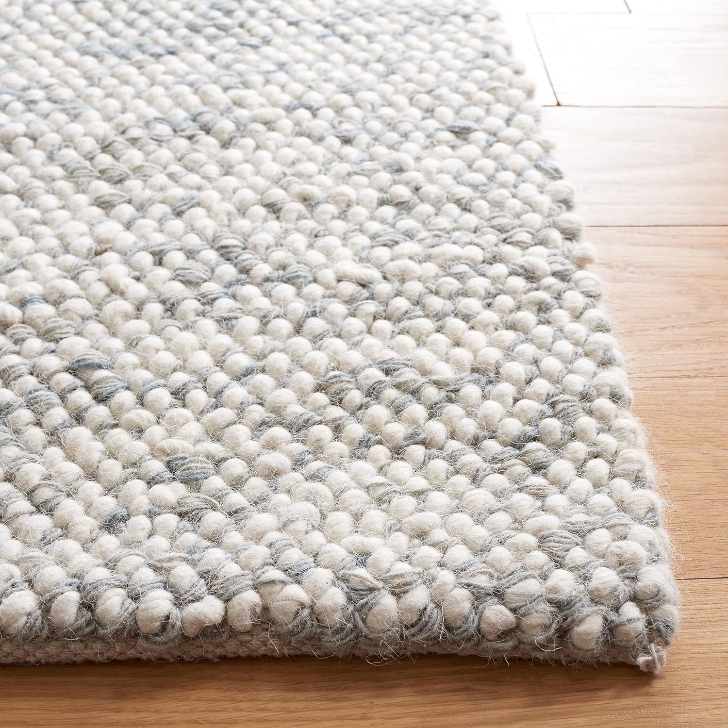 image:imageSAFAVIEH Area Rug 8x10 Natura Collection Large Grey amp Ivory Handmade Wool Ideal for Living Room Bedroom Dining Space NAT182FGreyIvory