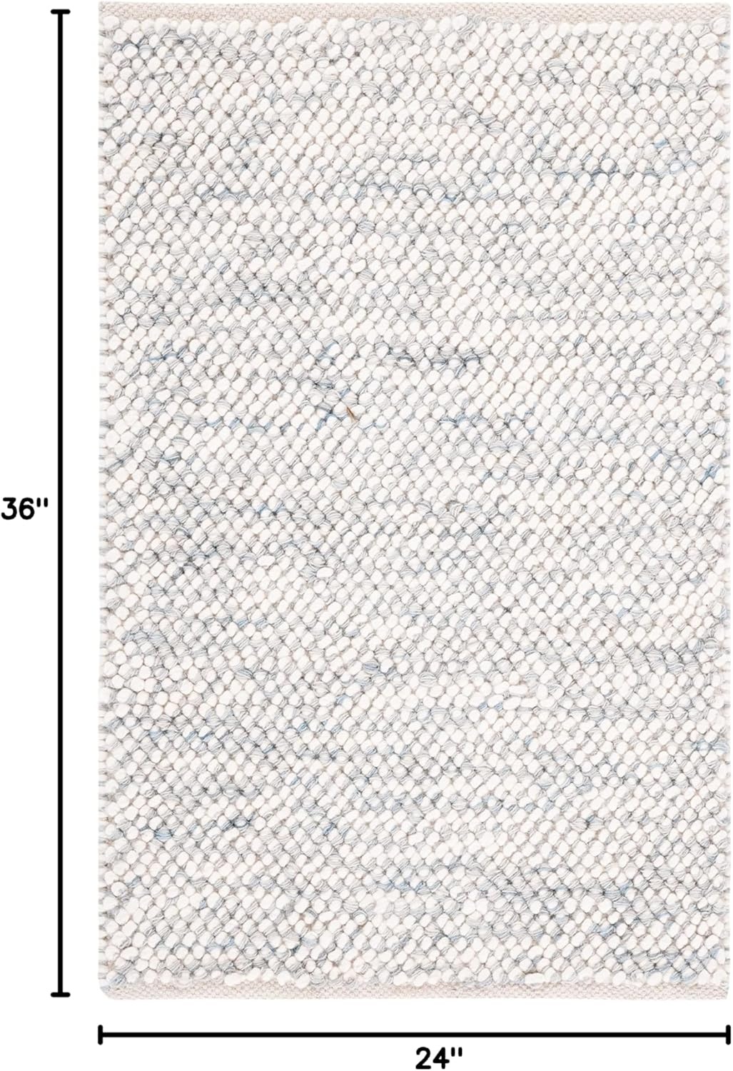 image:imageSAFAVIEH Area Rug 8x10 Natura Collection Large Grey amp Ivory Handmade Wool Ideal for Living Room Bedroom Dining Space NAT182FGreyIvory
