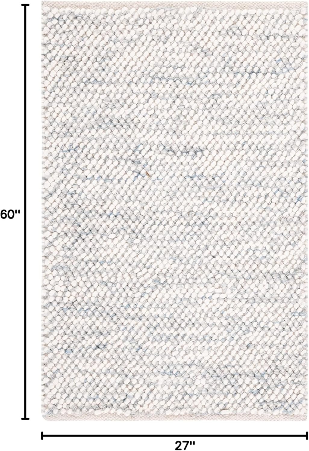 image:imageSAFAVIEH Area Rug 8x10 Natura Collection Large Grey amp Ivory Handmade Wool Ideal for Living Room Bedroom Dining Space NAT182FGreyIvory