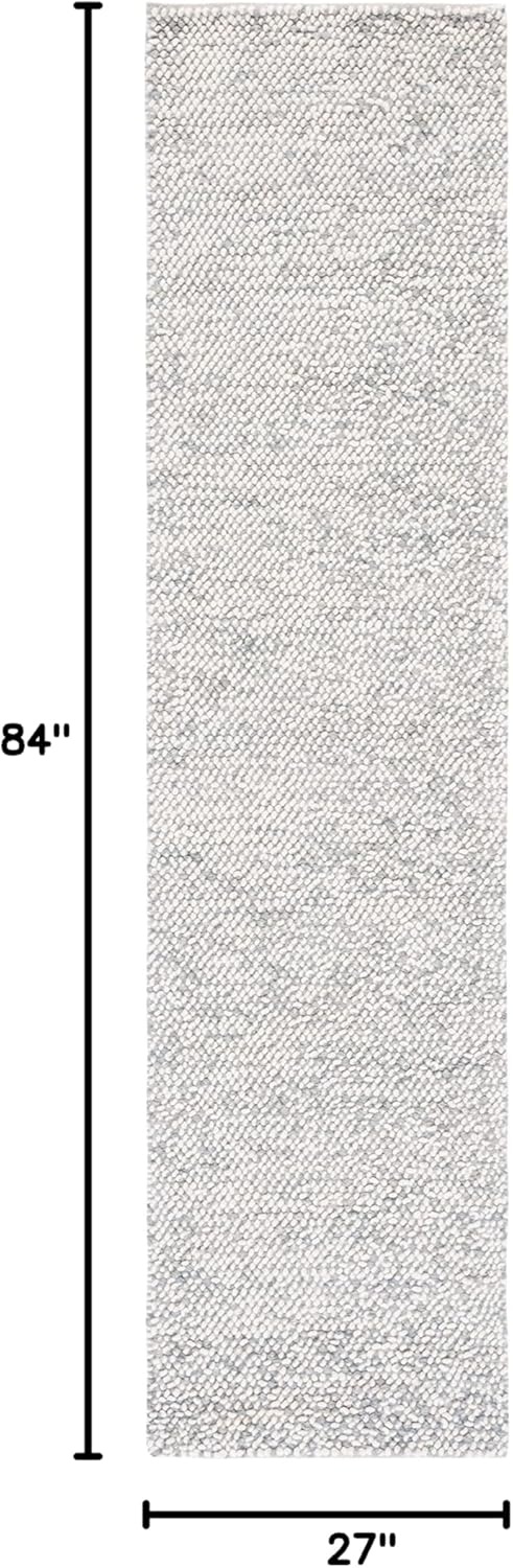 image:imageSAFAVIEH Area Rug 8x10 Natura Collection Large Grey amp Ivory Handmade Wool Ideal for Living Room Bedroom Dining Space NAT182FGreyIvory