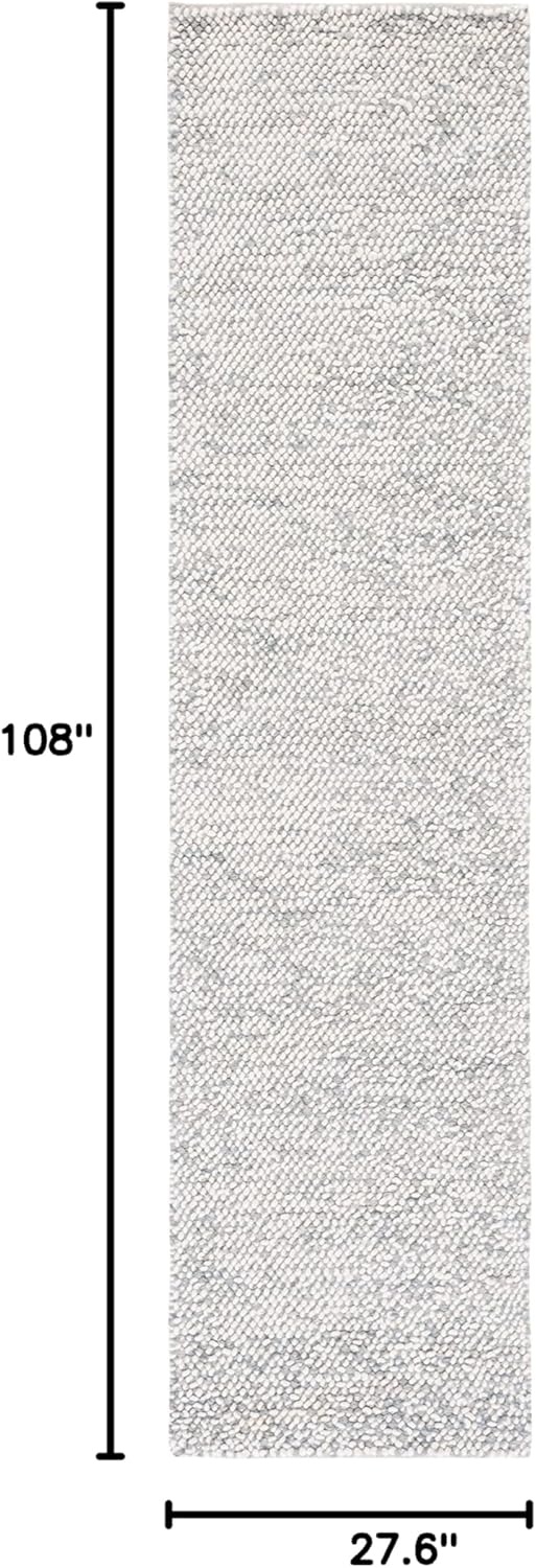 image:imageSAFAVIEH Area Rug 8x10 Natura Collection Large Grey amp Ivory Handmade Wool Ideal for Living Room Bedroom Dining Space NAT182FGreyIvory
