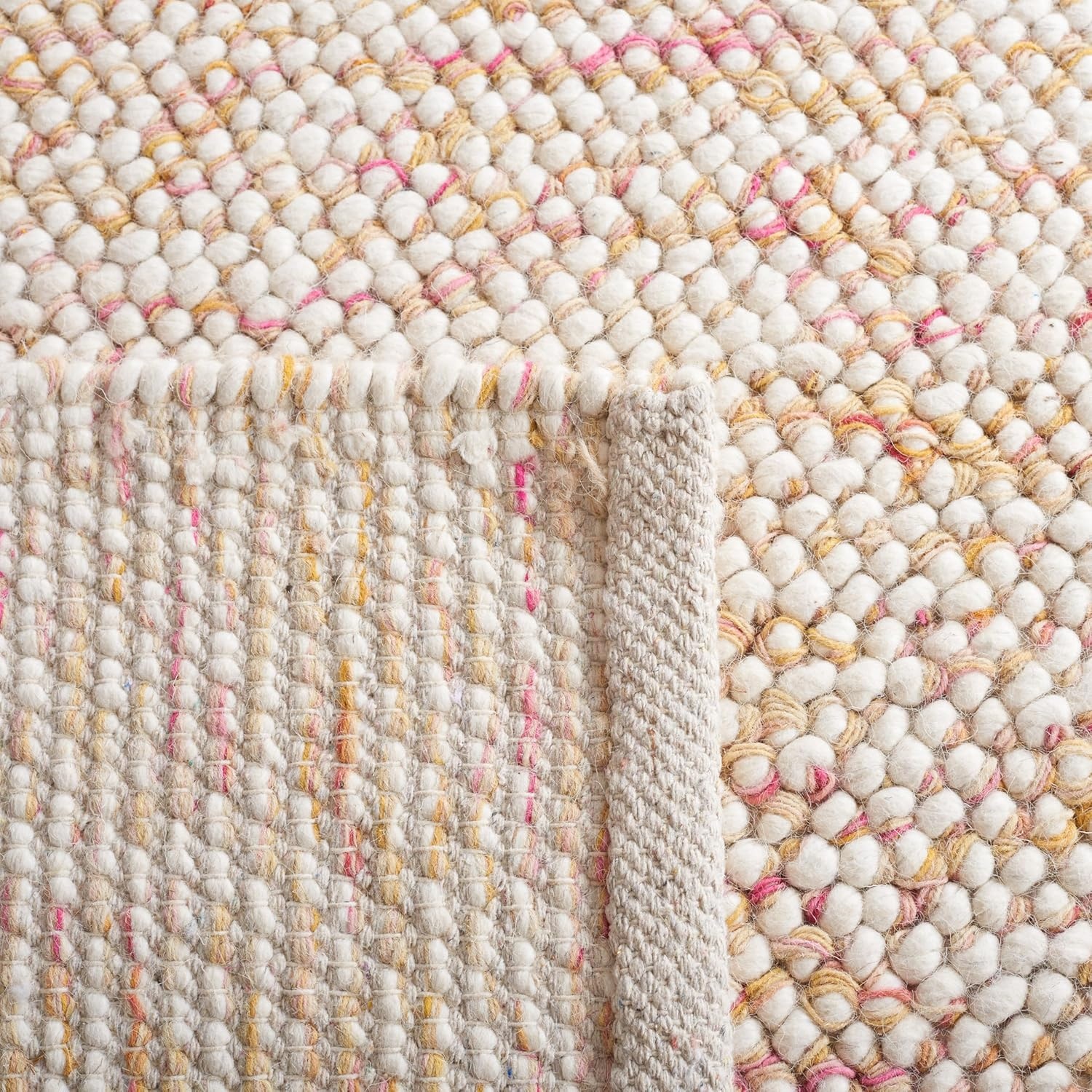 image:imageSAFAVIEH Area Rug 8x10 Natura Collection Large Grey amp Ivory Handmade Wool Ideal for Living Room Bedroom Dining Space NAT182FRedIvory