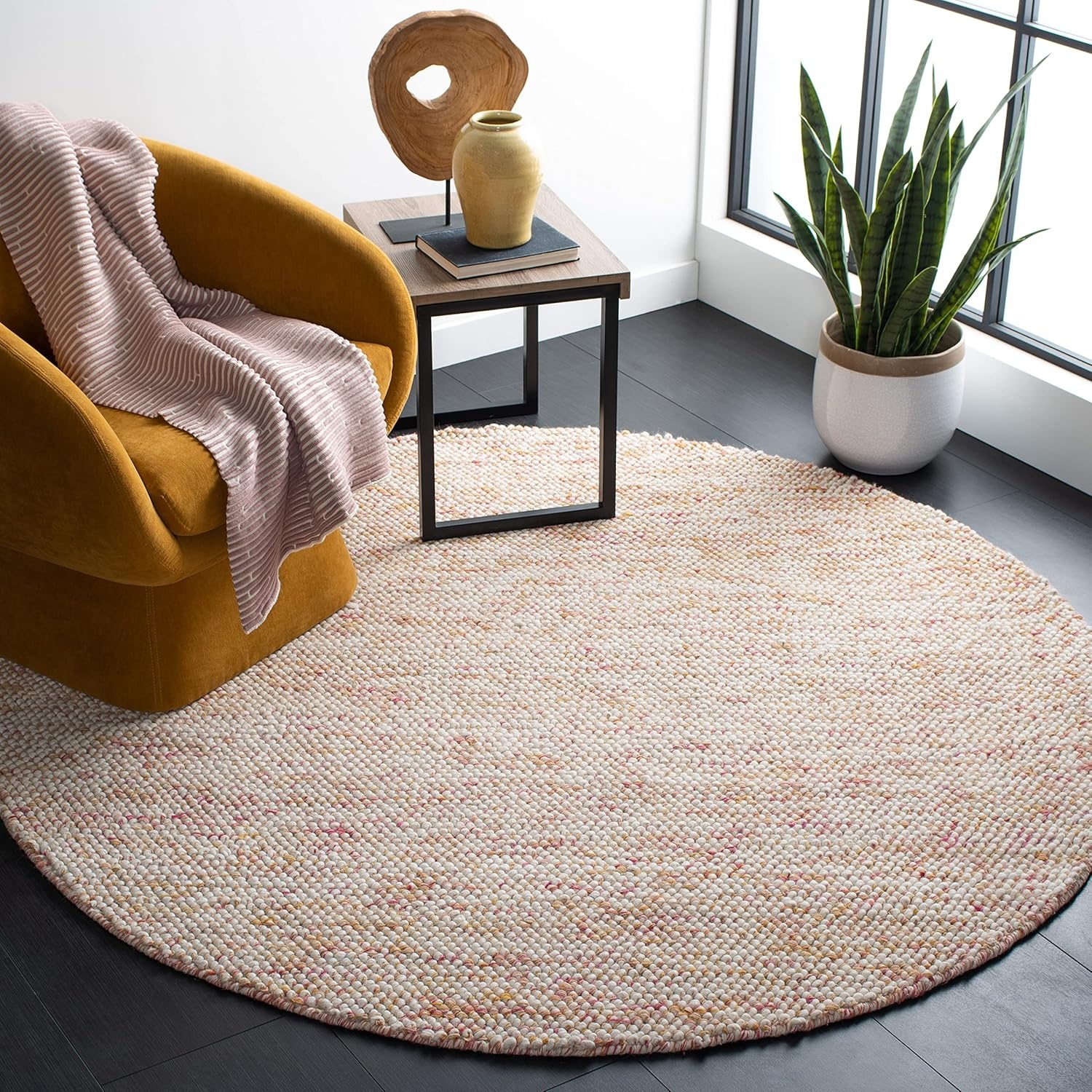 image:imageSAFAVIEH Area Rug 8x10 Natura Collection Large Grey amp Ivory Handmade Wool Ideal for Living Room Bedroom Dining Space NAT182FRedIvory