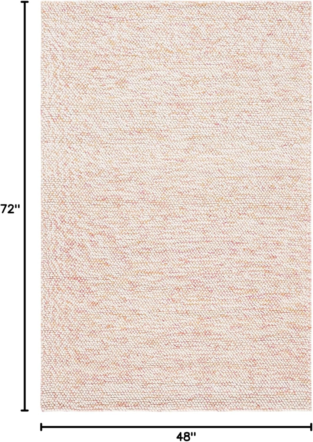 image:imageSAFAVIEH Area Rug 8x10 Natura Collection Large Grey amp Ivory Handmade Wool Ideal for Living Room Bedroom Dining Space NAT182FRedIvory