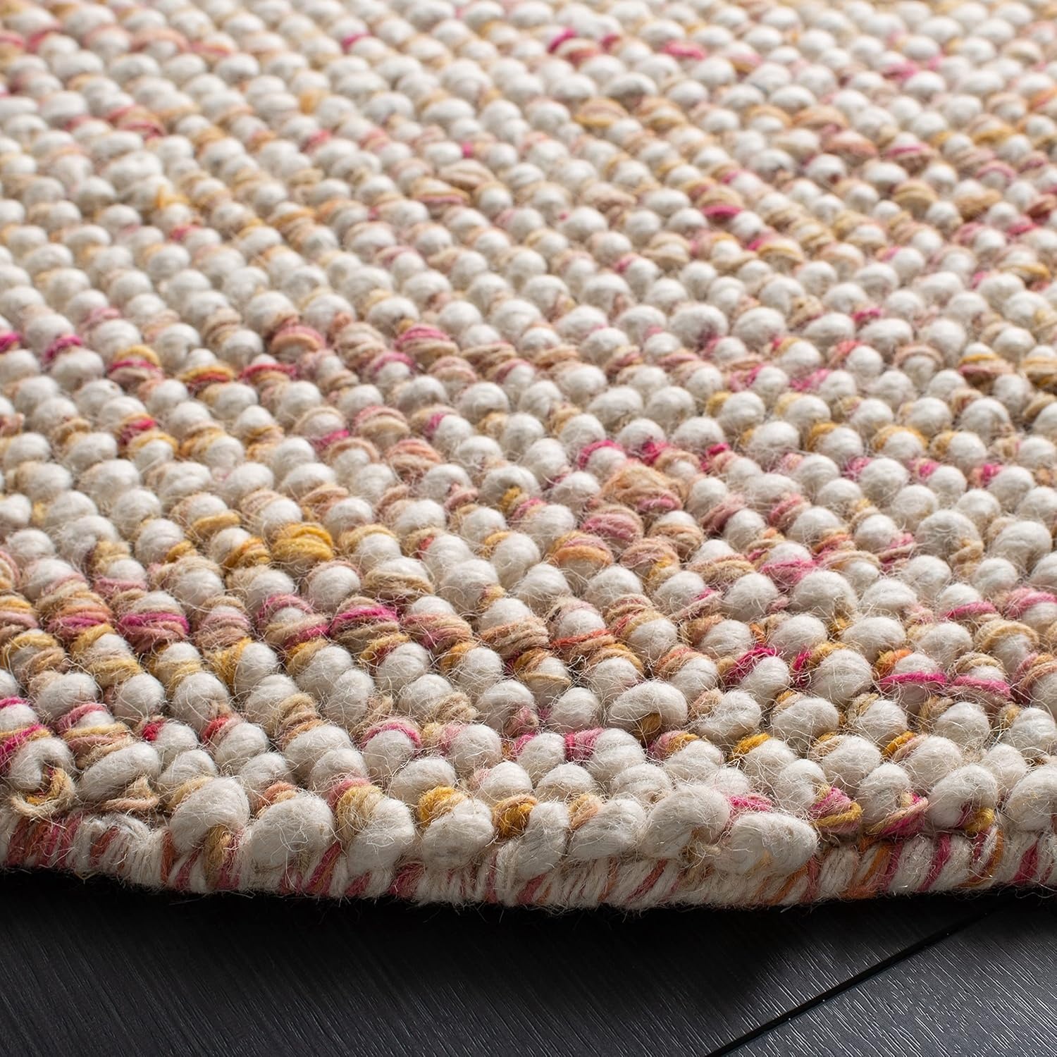 image:imageSAFAVIEH Area Rug 8x10 Natura Collection Large Grey amp Ivory Handmade Wool Ideal for Living Room Bedroom Dining Space NAT182FRedIvory