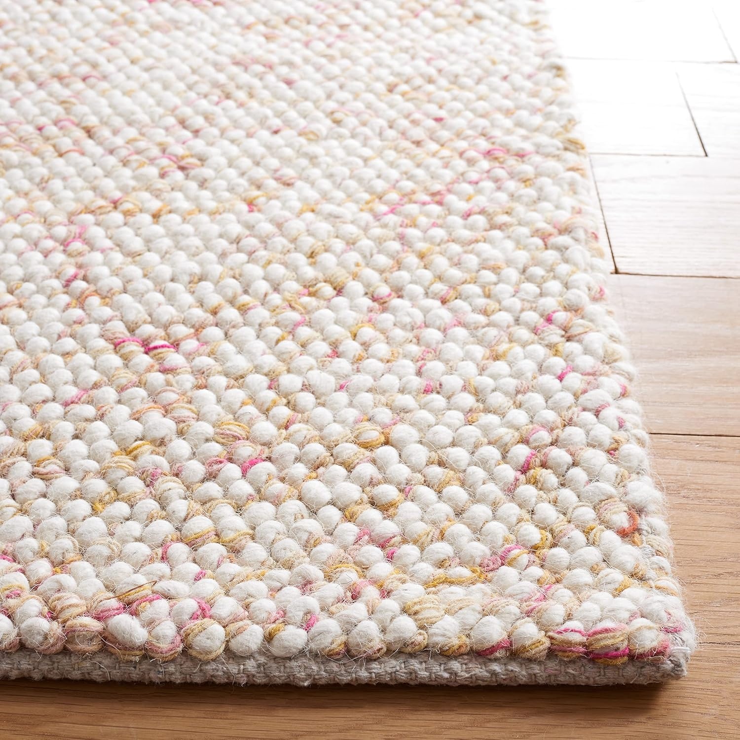 image:imageSAFAVIEH Area Rug 8x10 Natura Collection Large Grey amp Ivory Handmade Wool Ideal for Living Room Bedroom Dining Space NAT182FRedIvory