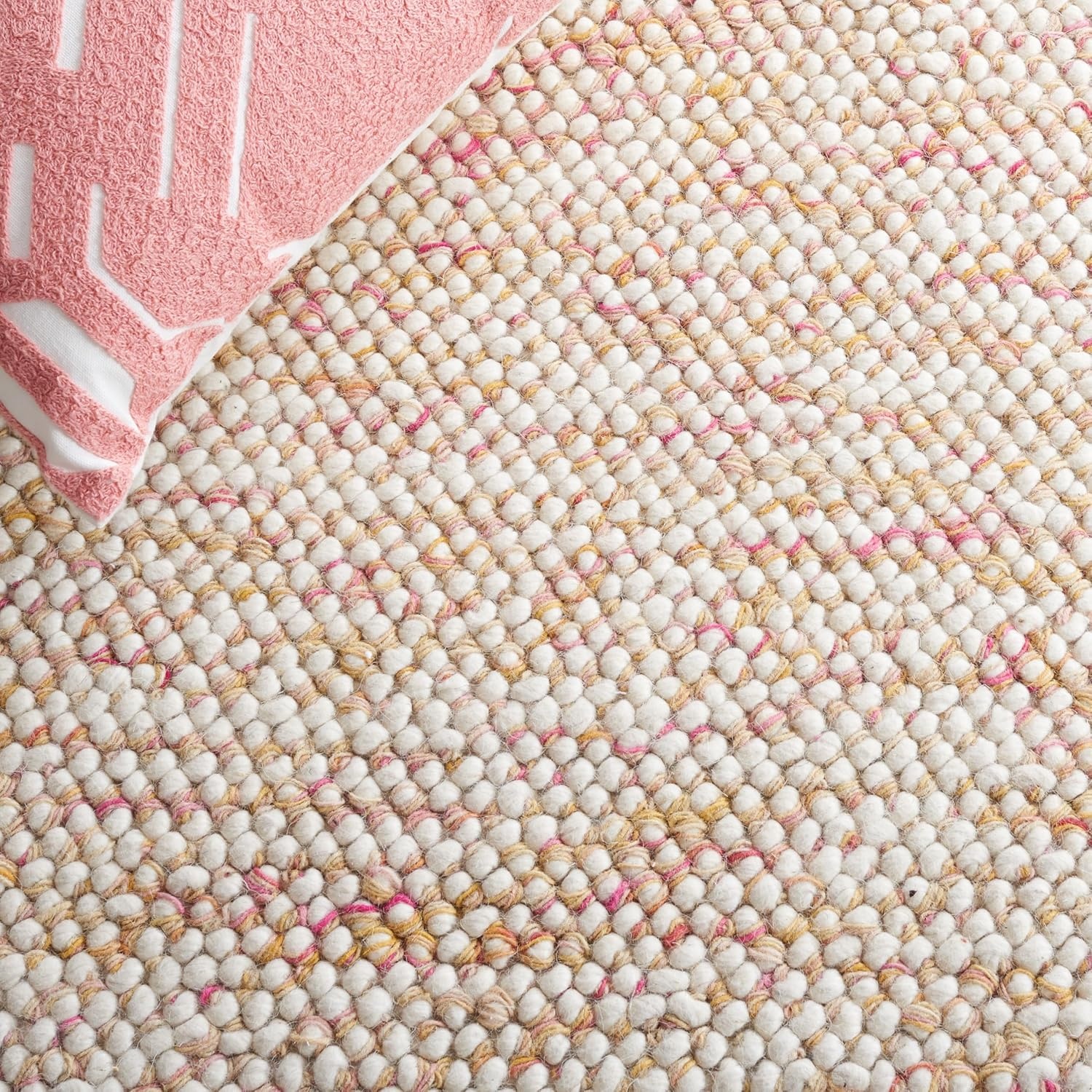 image:imageSAFAVIEH Area Rug 8x10 Natura Collection Large Grey amp Ivory Handmade Wool Ideal for Living Room Bedroom Dining Space NAT182FRedIvory