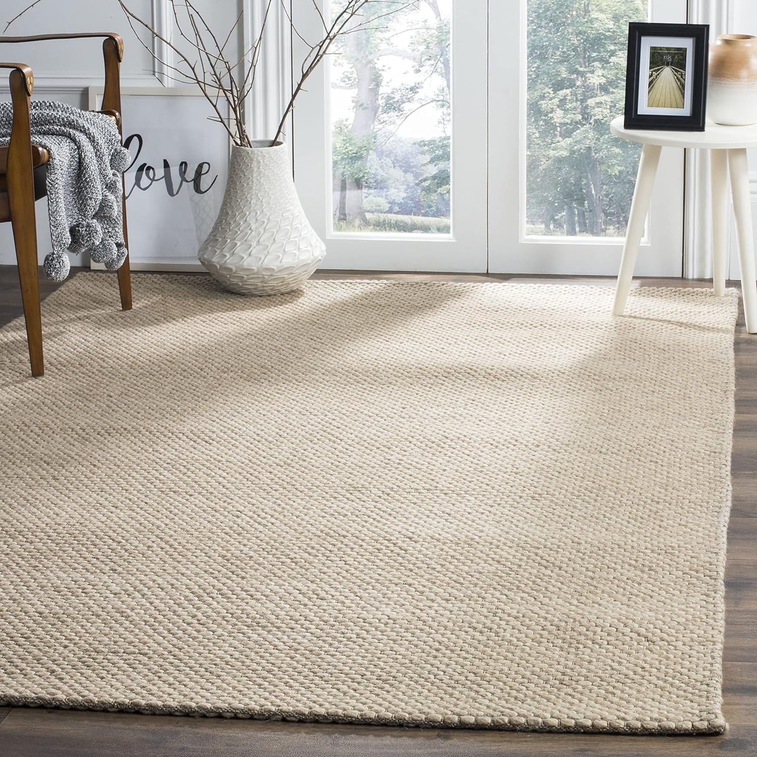 image:imageSAFAVIEH Area Rug 8x10 Natura Collection Large Ivory Handmade Wool Ideal for Living Room Bedroom Dining Space NAT801ABeige