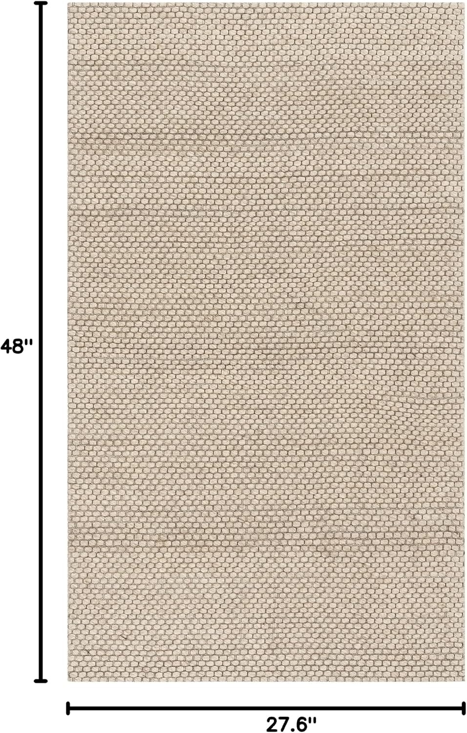 image:imageSAFAVIEH Area Rug 8x10 Natura Collection Large Ivory Handmade Wool Ideal for Living Room Bedroom Dining Space NAT801ABeige