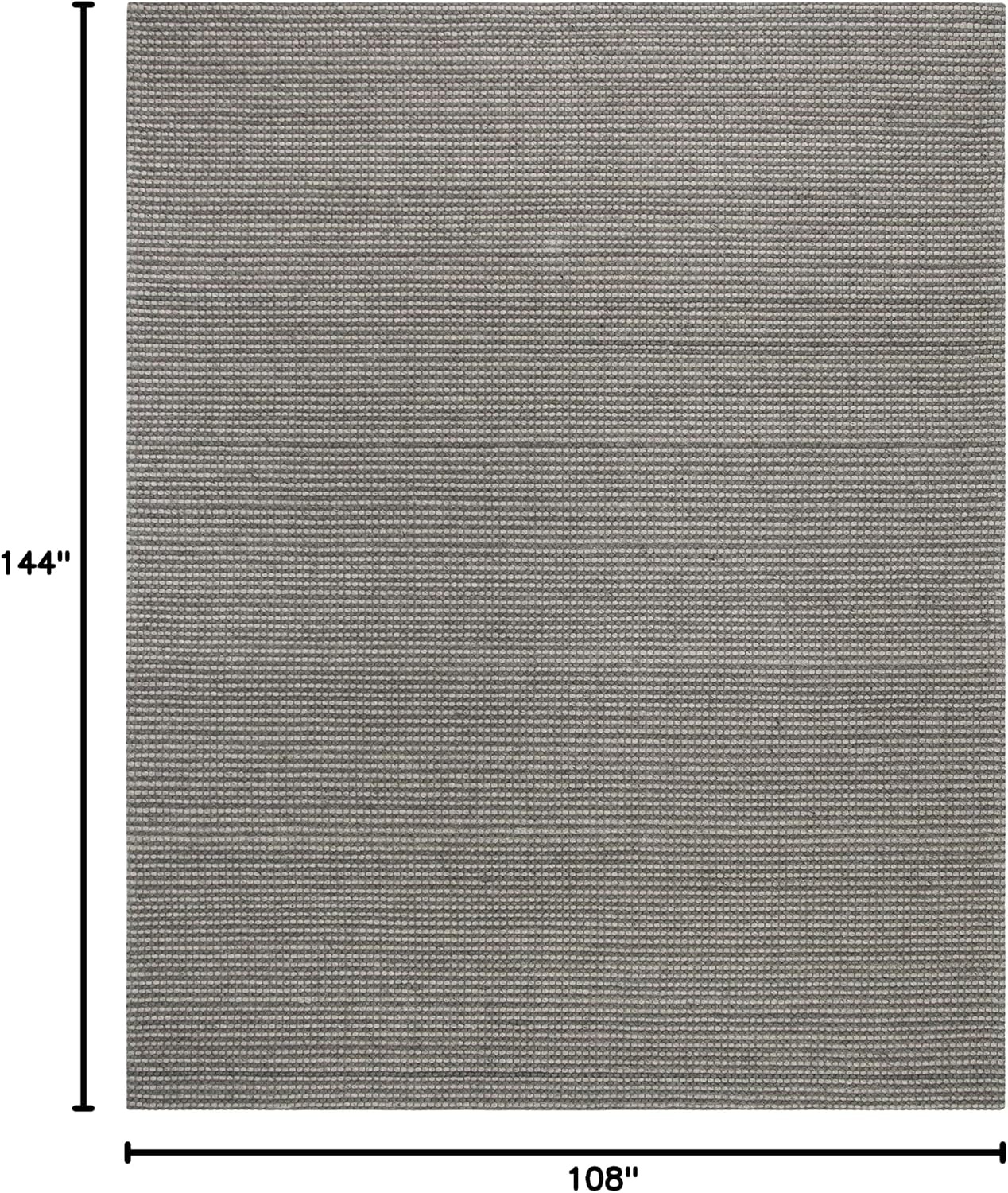 image:imageSAFAVIEH Area Rug 8x10 Natura Collection Large Ivory Handmade Wool Ideal for Living Room Bedroom Dining Space NAT801ADark Grey