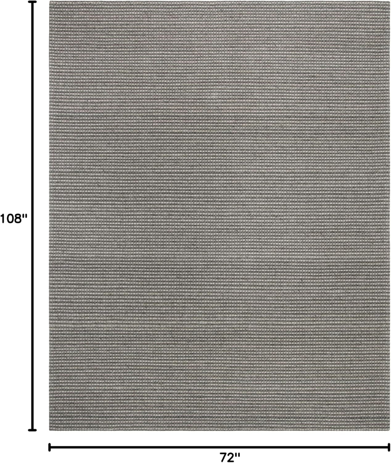 image:imageSAFAVIEH Area Rug 8x10 Natura Collection Large Ivory Handmade Wool Ideal for Living Room Bedroom Dining Space NAT801ADark Grey