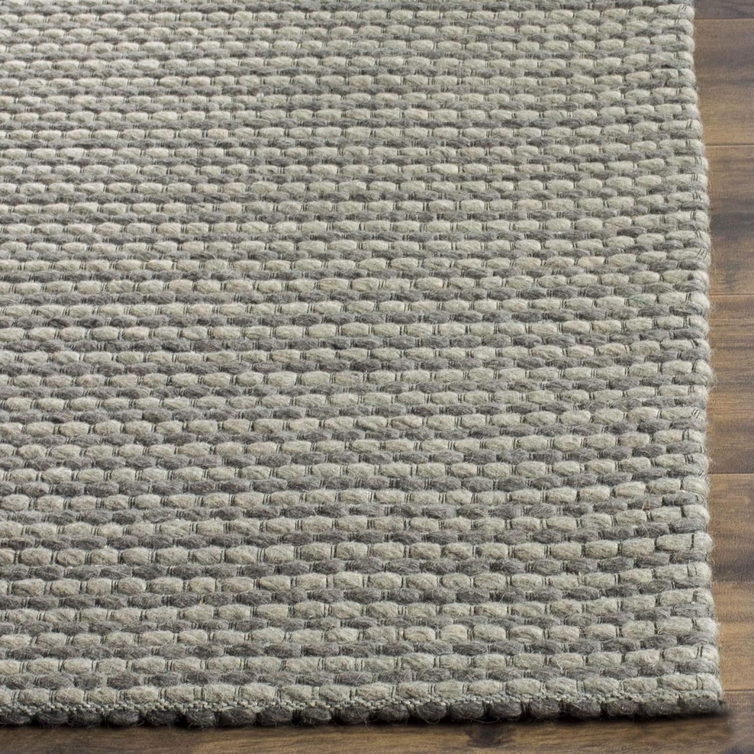 image:imageSAFAVIEH Area Rug 8x10 Natura Collection Large Ivory Handmade Wool Ideal for Living Room Bedroom Dining Space NAT801ADark Grey