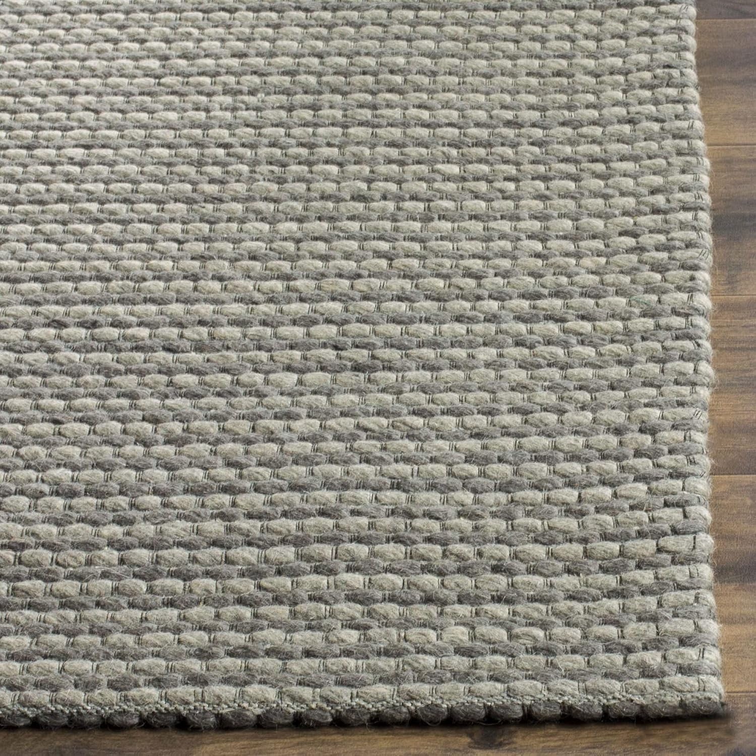 image:imageSAFAVIEH Area Rug 8x10 Natura Collection Large Ivory Handmade Wool Ideal for Living Room Bedroom Dining Space NAT801ADark Grey