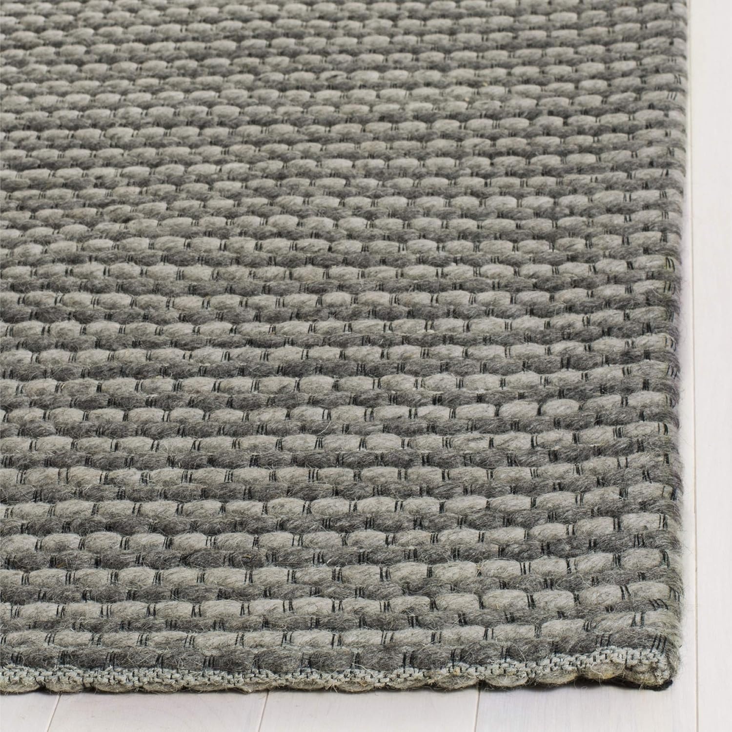 image:imageSAFAVIEH Area Rug 8x10 Natura Collection Large Ivory Handmade Wool Ideal for Living Room Bedroom Dining Space NAT801ADark Grey