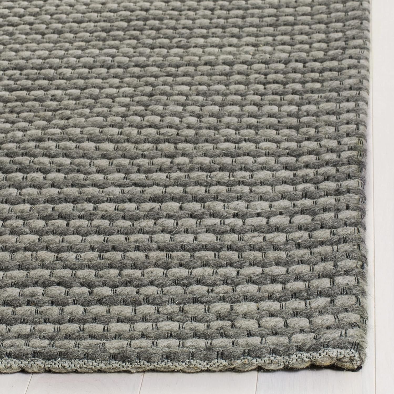 image:imageSAFAVIEH Area Rug 8x10 Natura Collection Large Ivory Handmade Wool Ideal for Living Room Bedroom Dining Space NAT801ADark Grey
